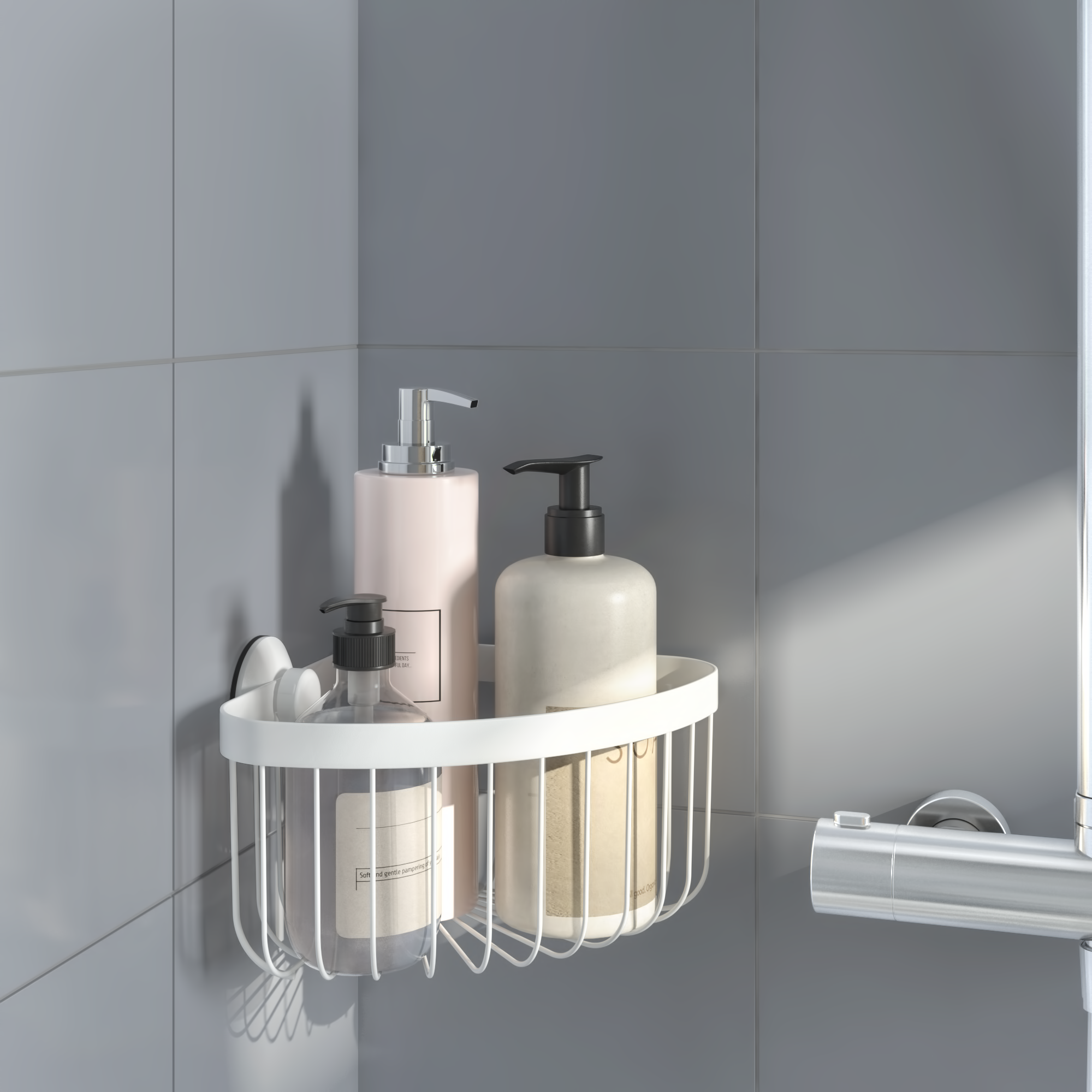 Organizador de ducha Neo blanco 22.3x15x22.3 cm - 3