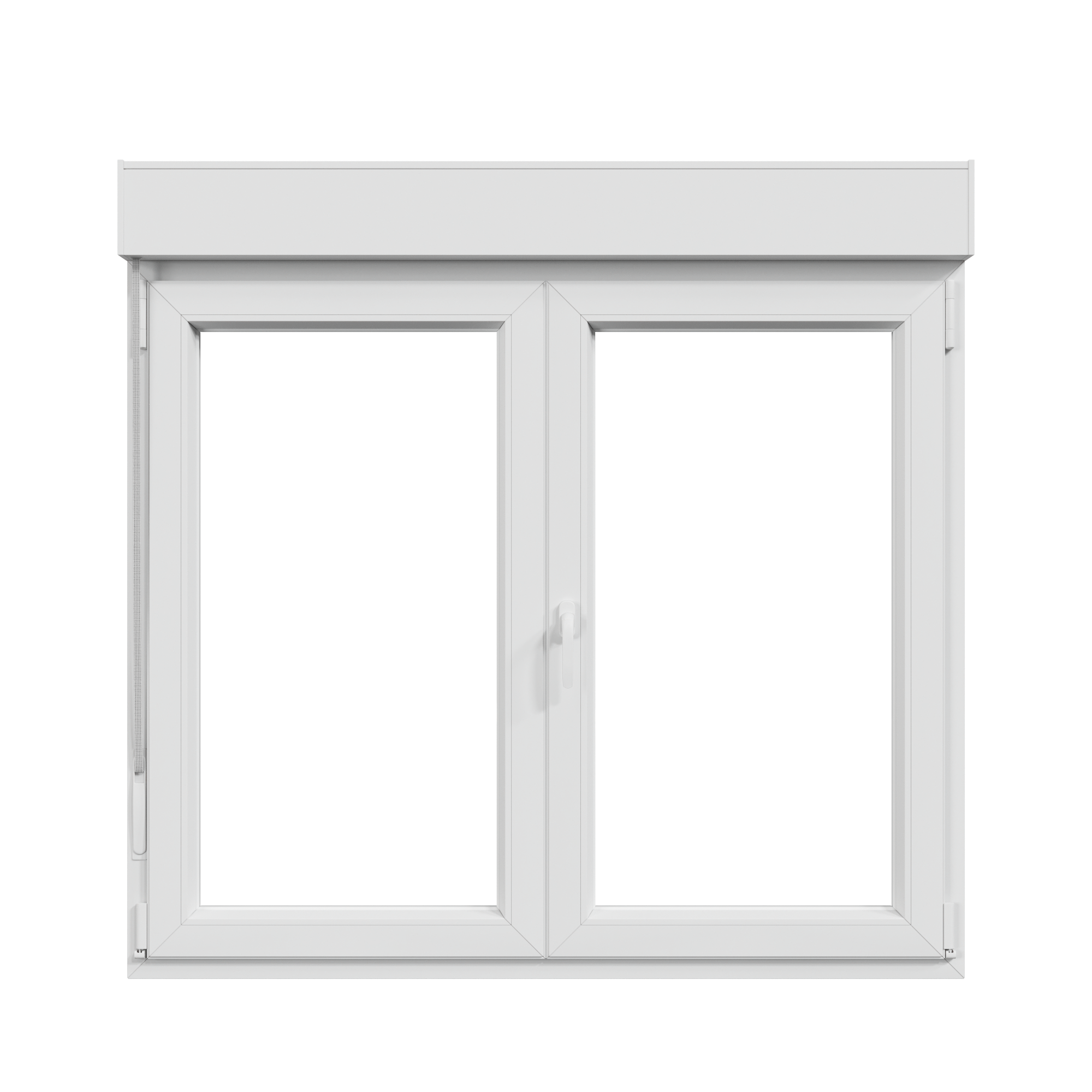 Ventana PVC blanca oscilobatiente con persiana de 140X135 cm - 5