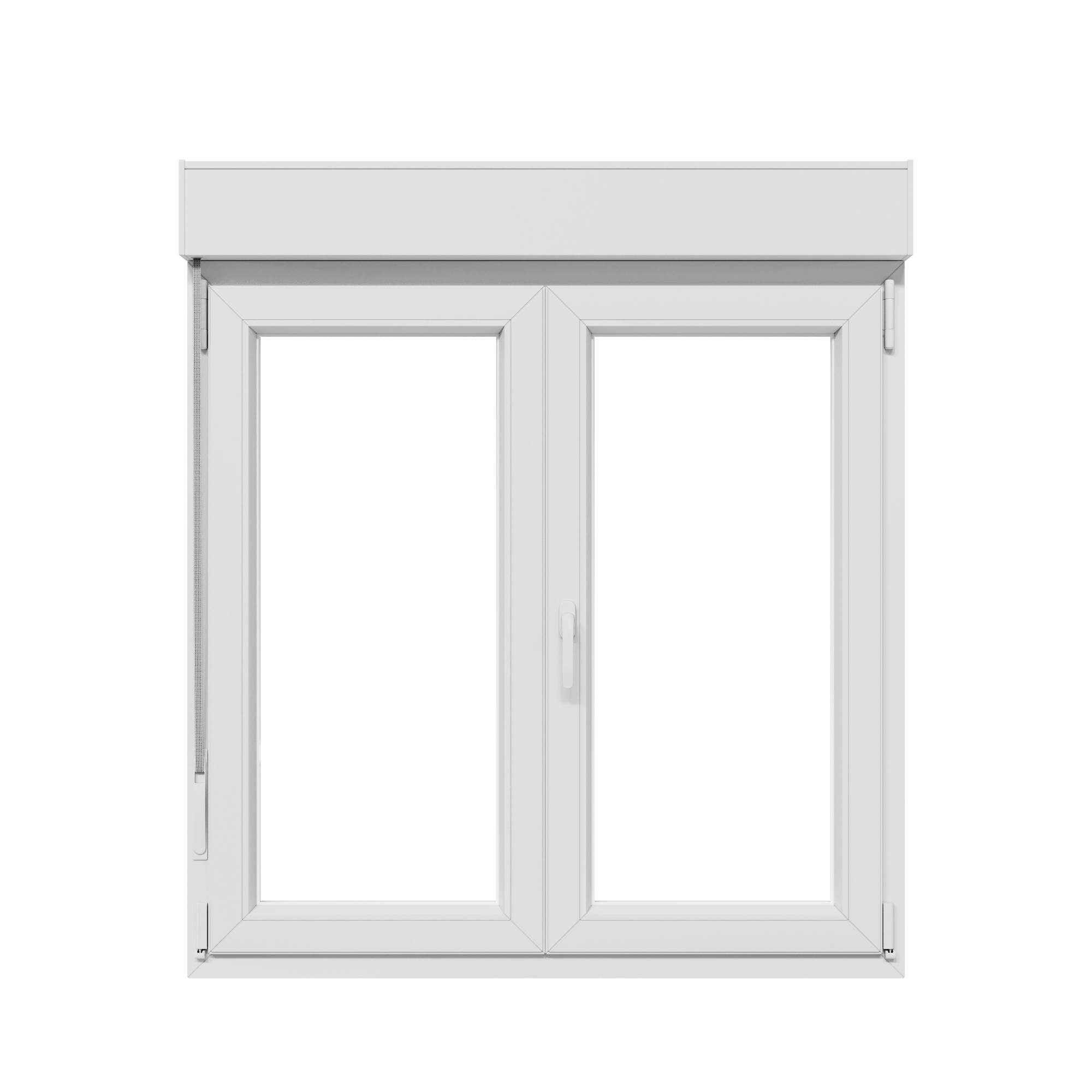 Ventana PVC blanca oscilobatiente con persiana de 120X135 cm - 5