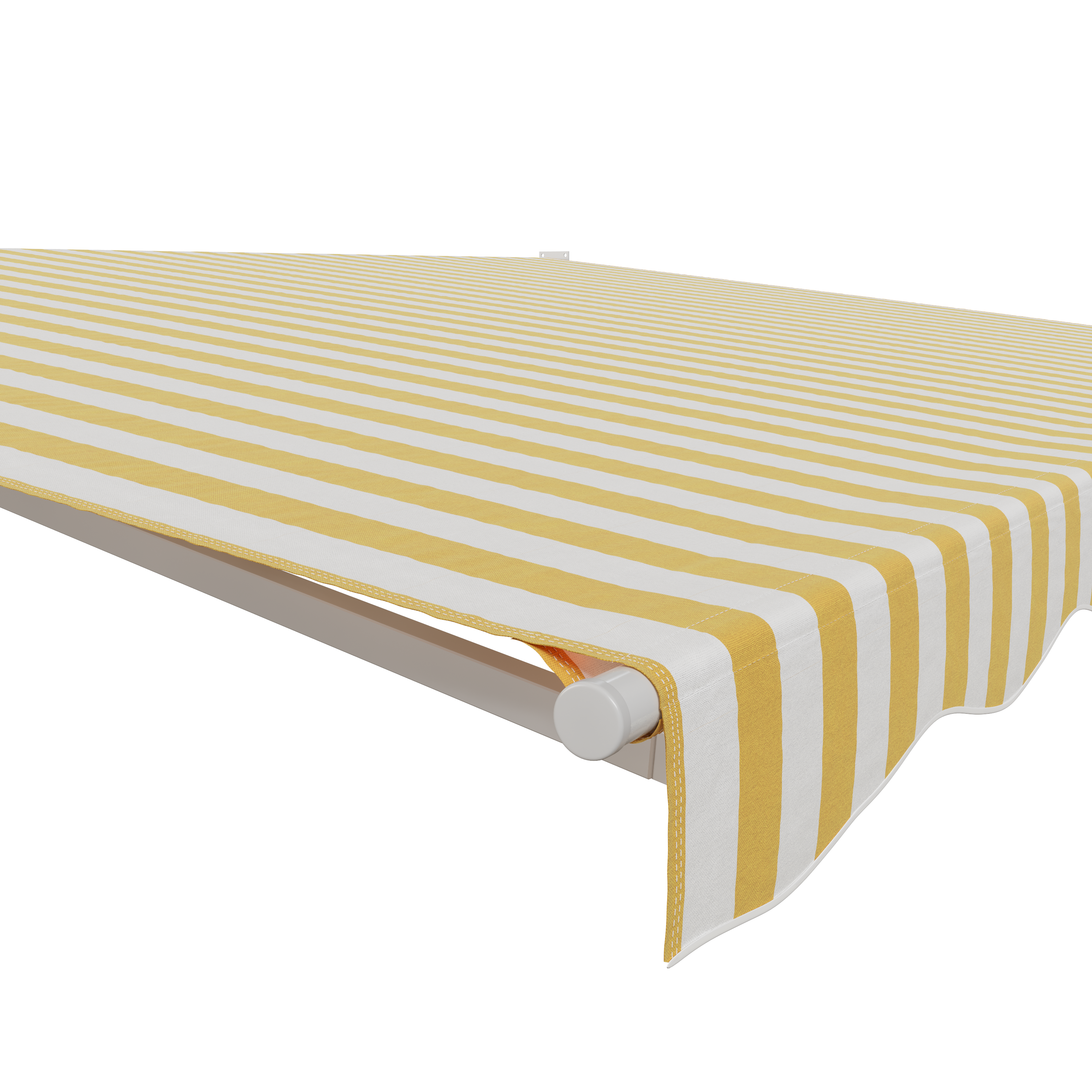 Toldo manual semi-caixa branco 2.95x2 m às riscas amarelo Naterial Eco - 9