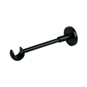Supporto Per Bastone Tende In Alluminio Nero – 2 Pezzi, Per Montaggio A Parete O Soffitto, Diametro 25-32 Mm, Carico 50 Kg