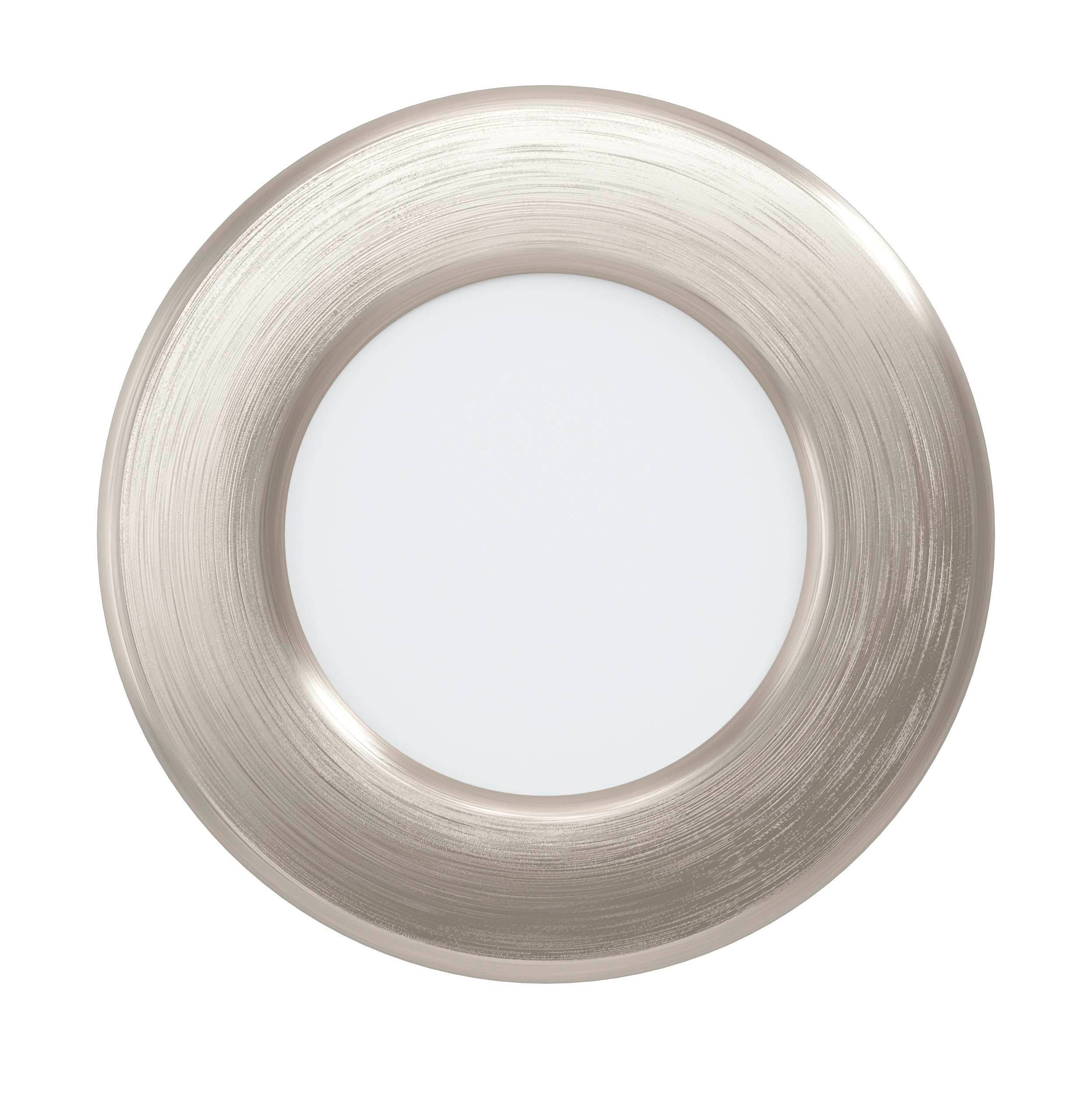 Eglo Faretto Da Incasso LED FUEVA 5, Rotondo, Nichel Opaco, 16.5W 2000Lm 4000K, Diametro 21.6cm - 4