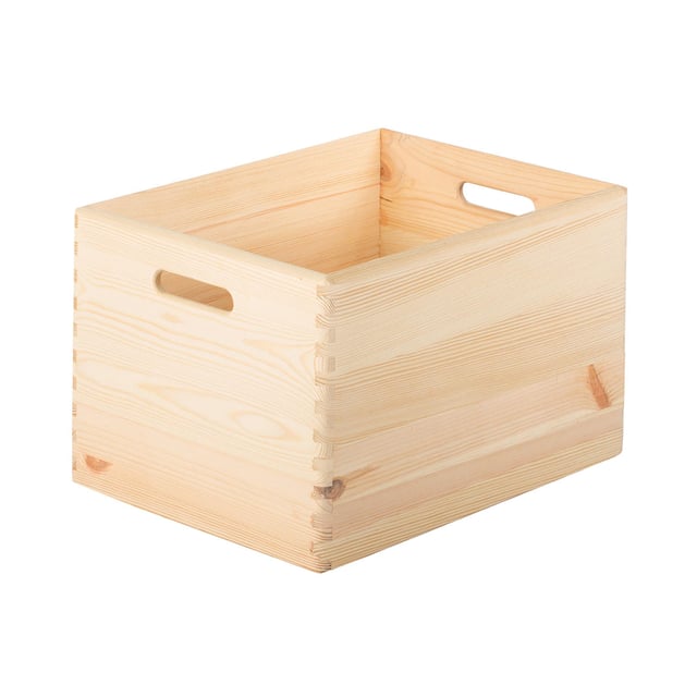 Cesta in legno ASTIGARRAGA chiaro P 40 x L 30 x H 23 cm