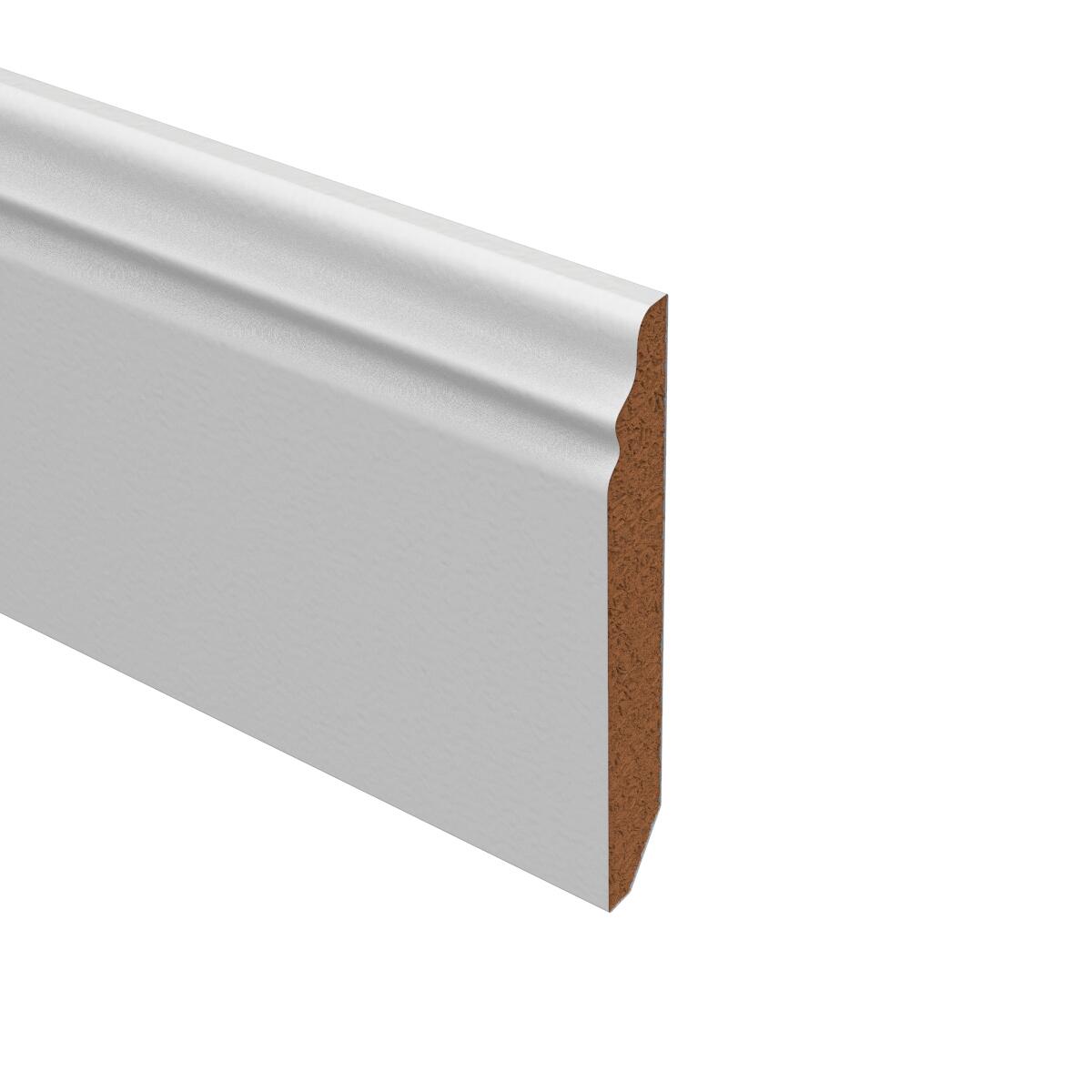 Battiscopa Eco Ducale in mdf bianco Sp 13 mm x H 12 x L 225 cm, 5 pezzi / 11.25 m - 4