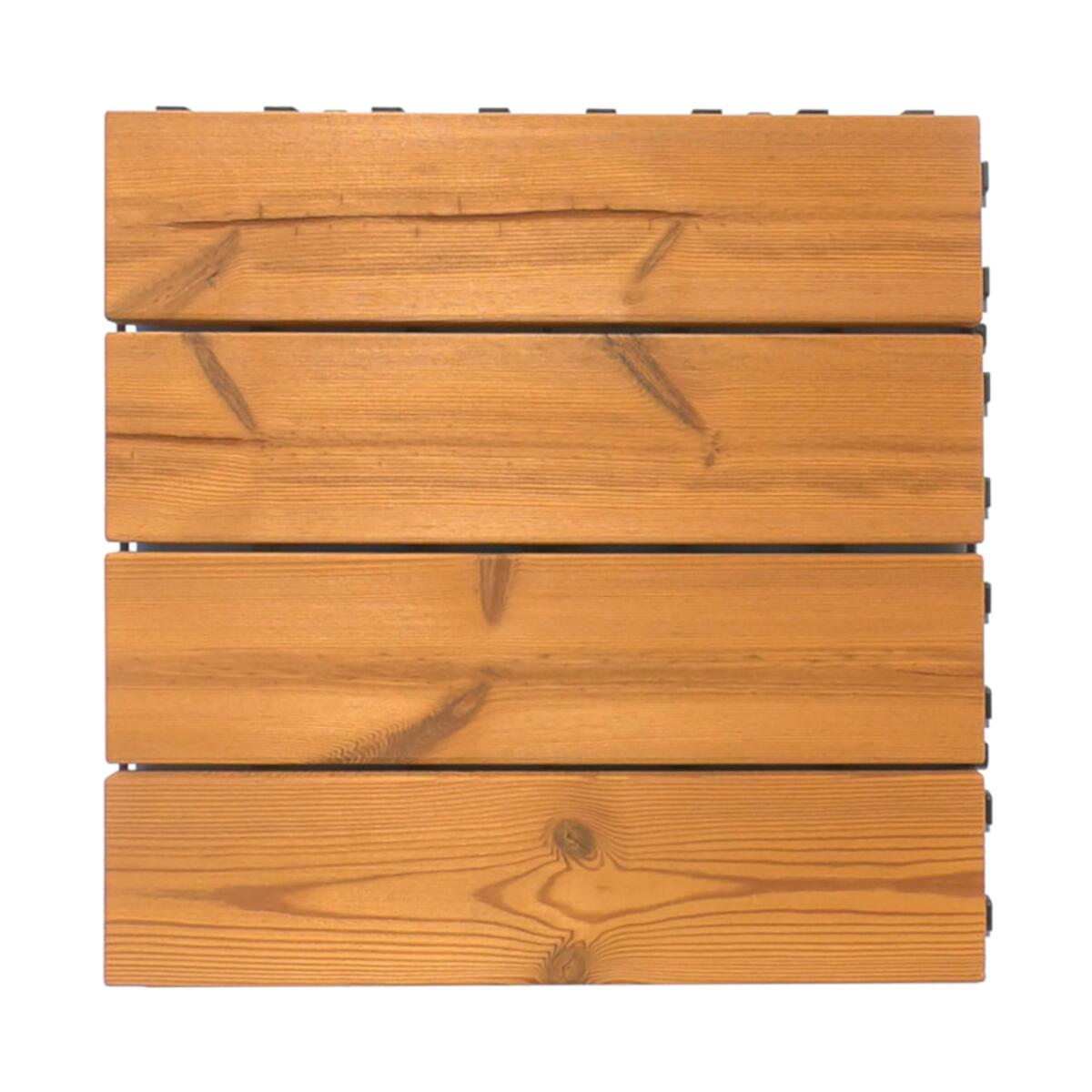 Piastrella a incastro da esterno in legno di pino marrone chiaro L 40 x L 40 cm x Sp. 25 mm Thermowood - 9