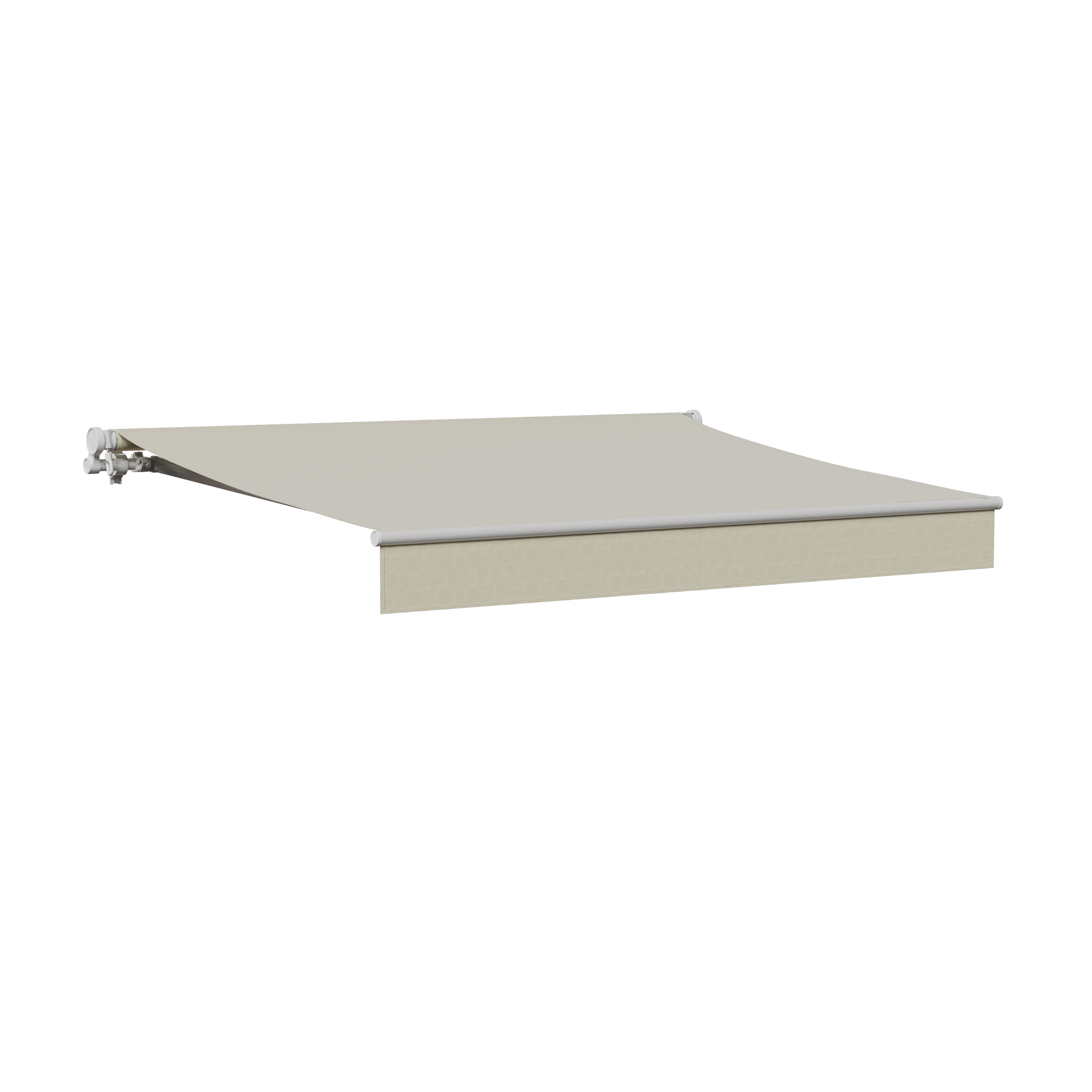 Toldo brazo extensible terraza Calima manual blanco con tela beige 3.95x3 m - 8