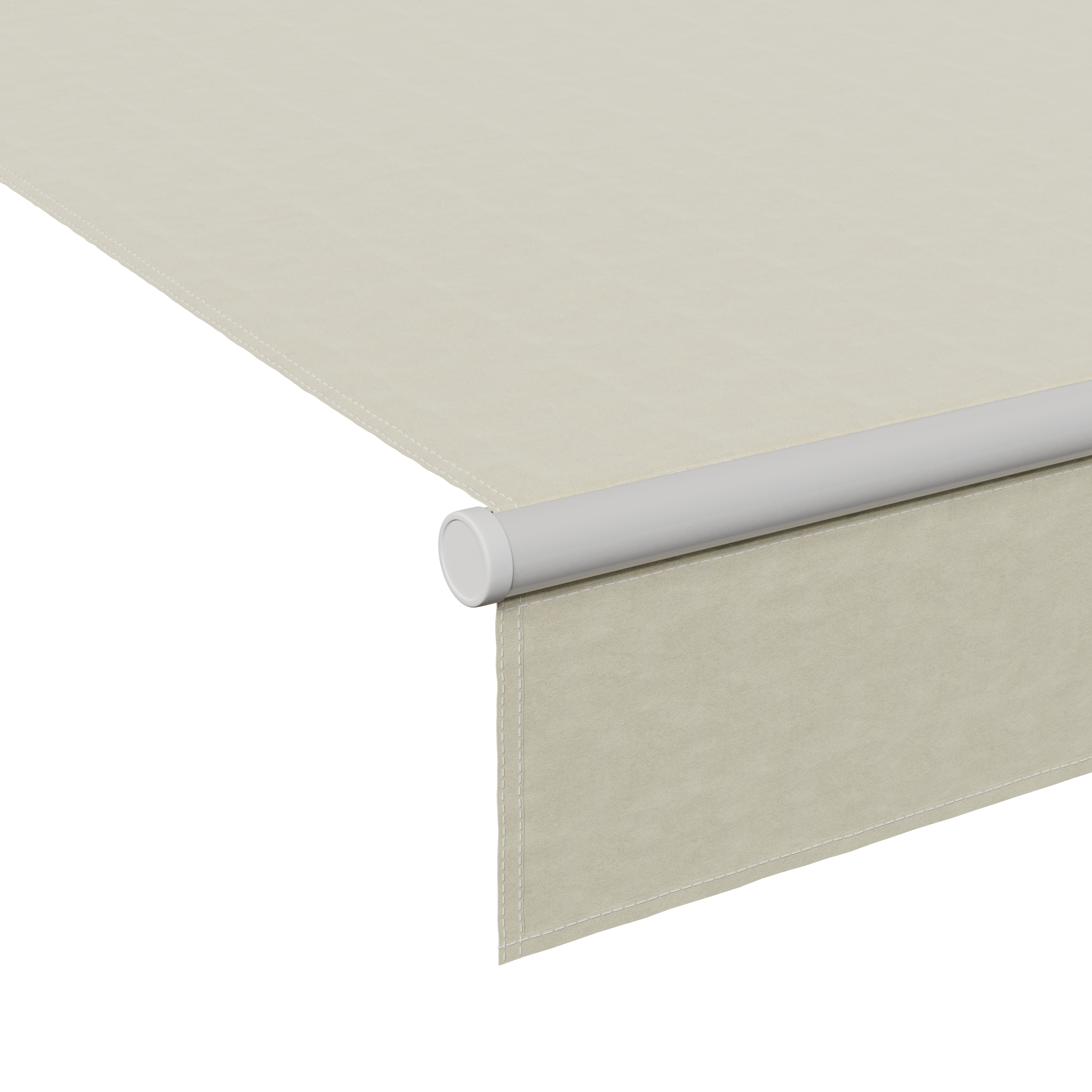 Toldo brazo extensible terraza Calima manual blanco con tela beige 3.95x3 m - 6