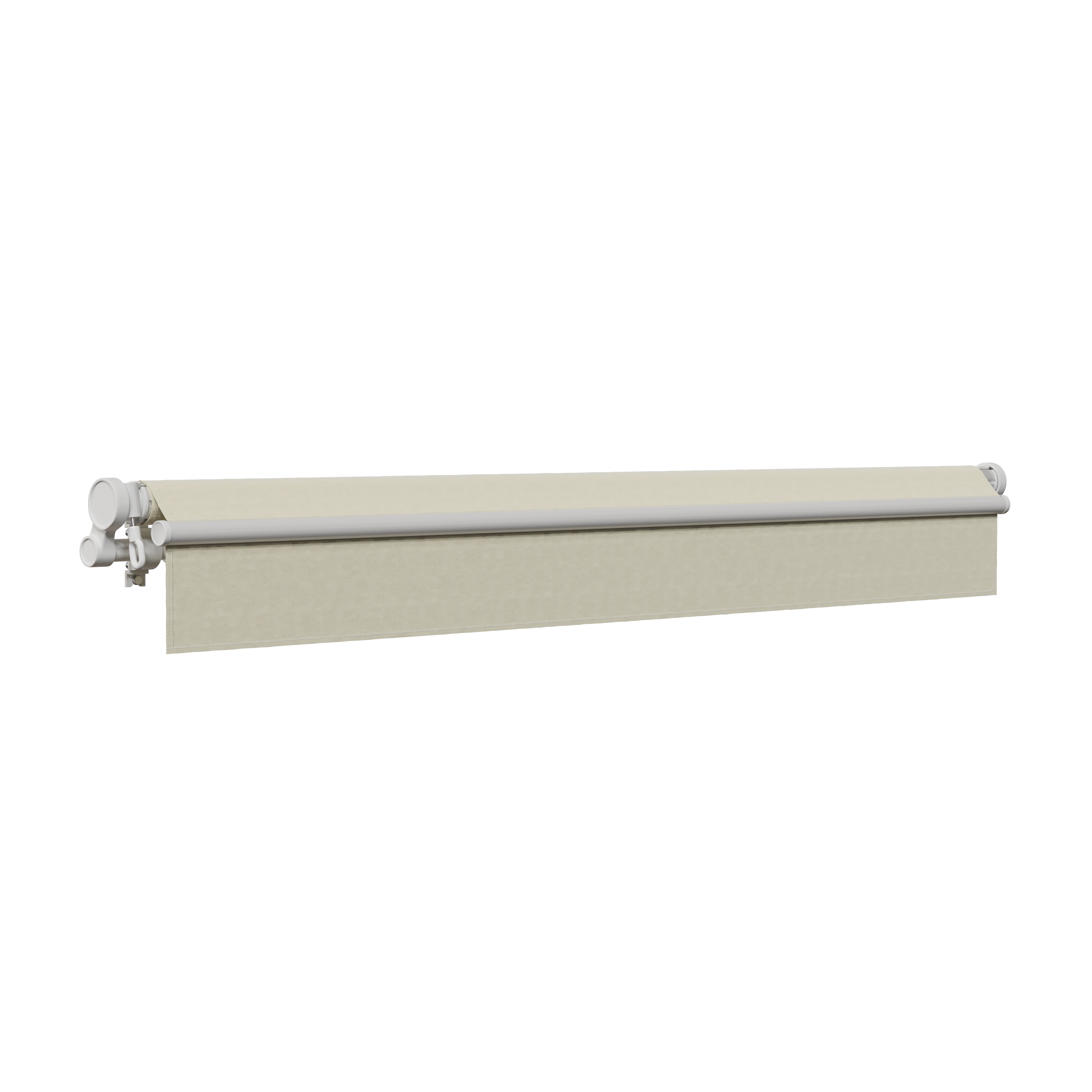 Toldo brazo extensible terraza Calima manual blanco con tela beige 3.95x3 m - 10