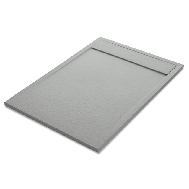 Piatto doccia SENSEA in resina Neo grigio L 90 x L 120 x H 3 cm opaco effetto pietra