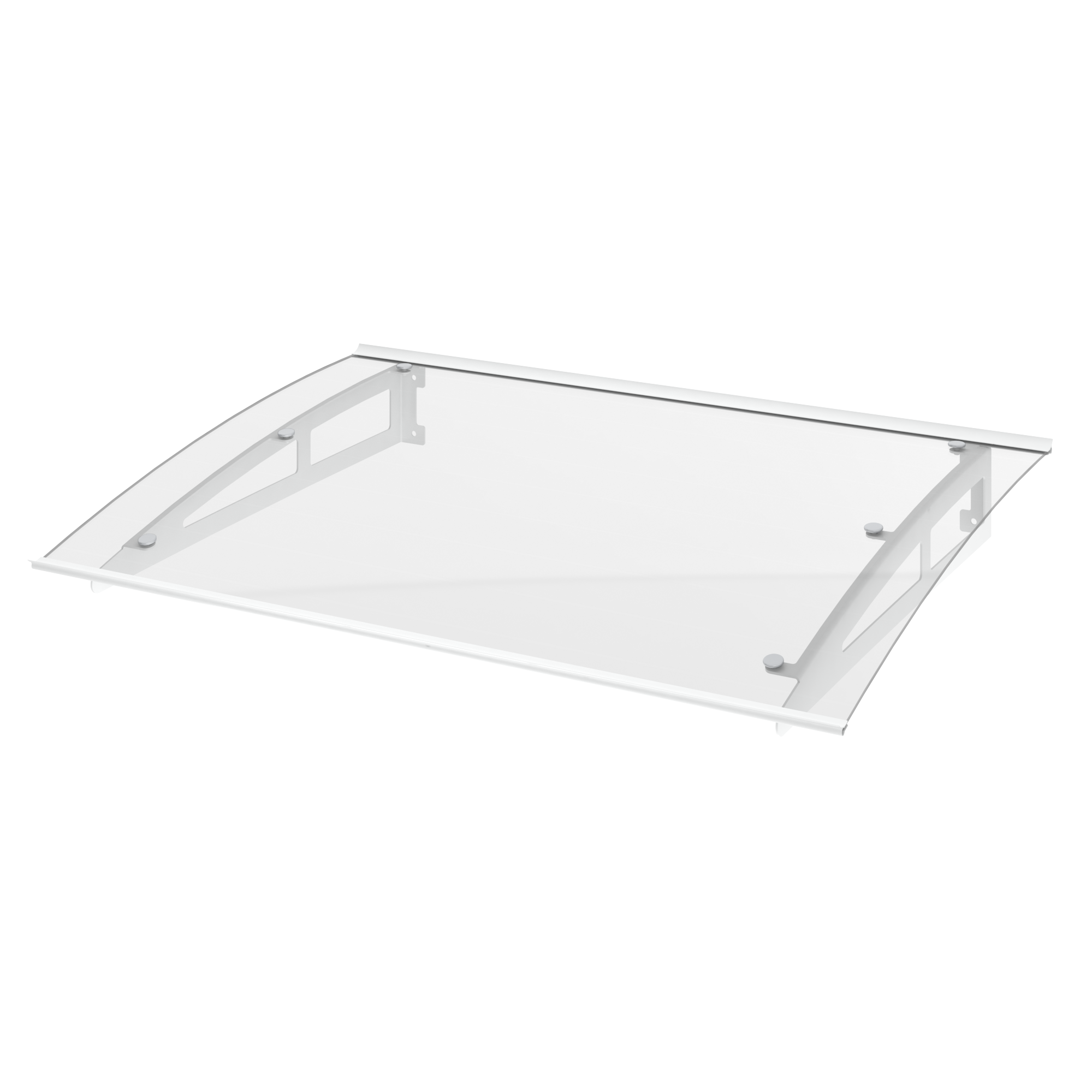 Alpendre em alumínio branco Isoxa 150x90 cm - 5