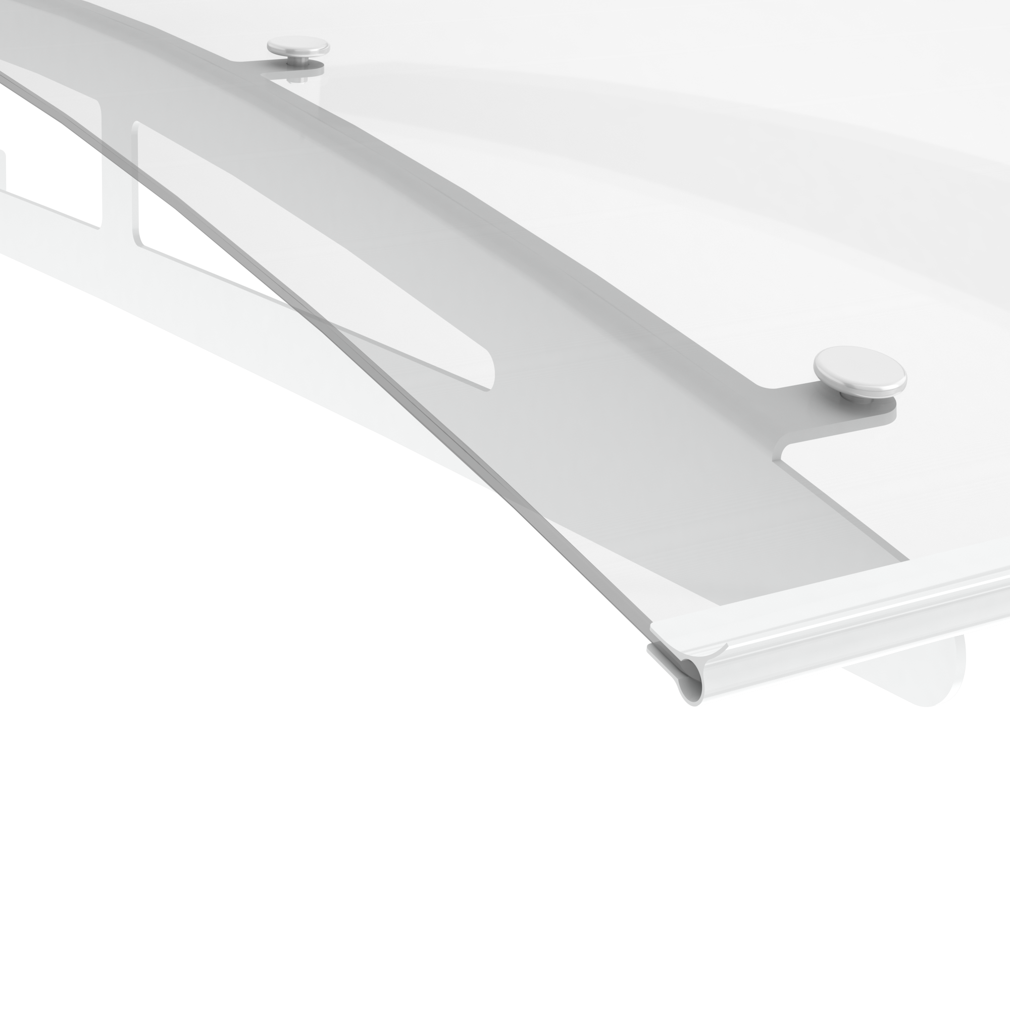 Alpendre em alumínio branco Isoxa 150x90 cm - 7