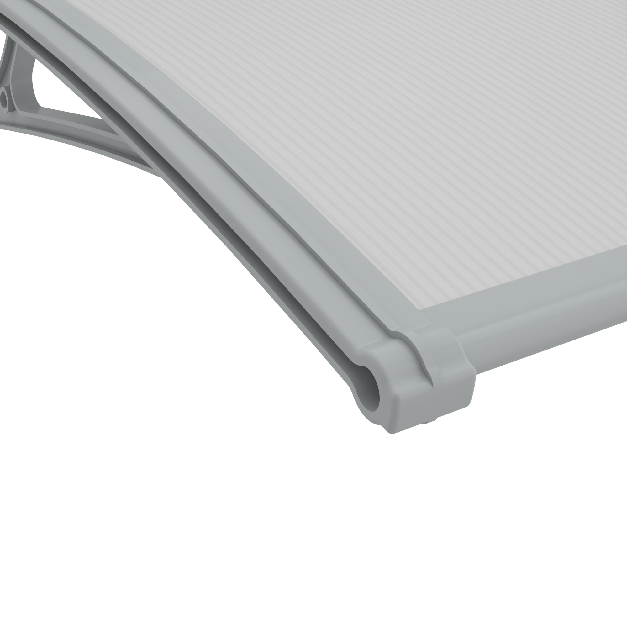 Alpendre em resina cinza Isoxa 120x100 cm - 7