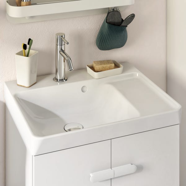 Lavabo encastrado Easy blanco 71.4x15.5x42.4 cm | Leroy Merlin