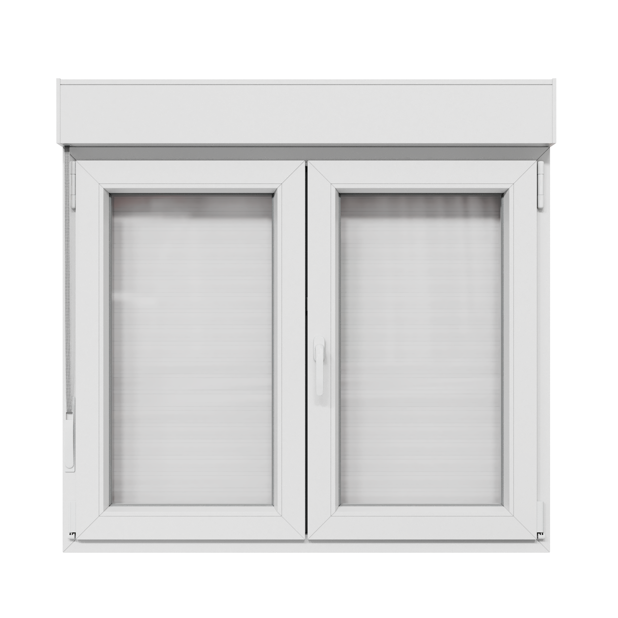 Ventana PVC 120x115cm oscilobatiente blanca doble acristalamiento transparente 4/16/4 bajo emisivo con persiana - 5