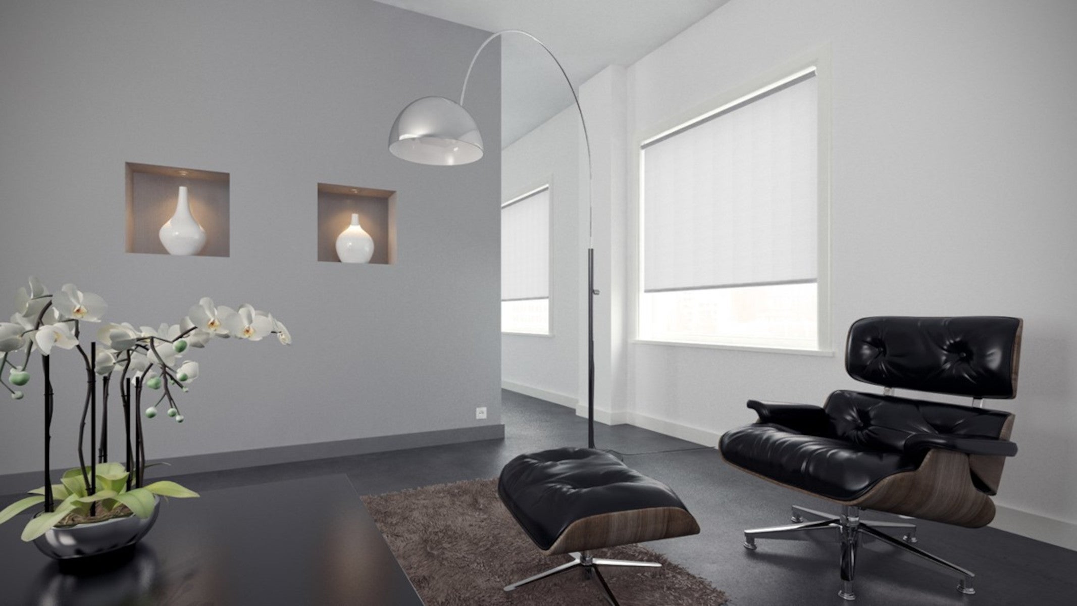 Tenda a rullo filtrante Amsterdam bianco 52x250 cm - 2