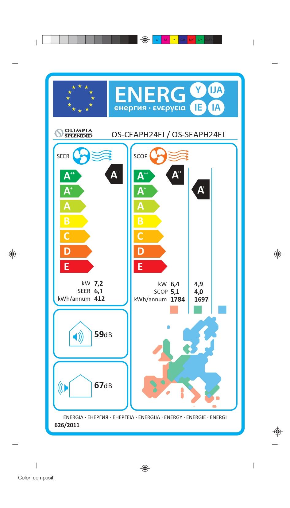 Unità esterna condizionatore OLIMPIA SPLENDID 24.000 BTU 7 KW A++ serie Aryal - 2