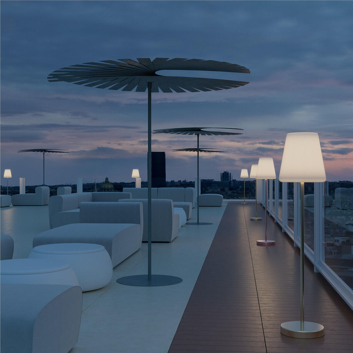 Lampada solare decorativa Lola, in polietilene, luce rgb multicoloredimmerabile NEWGARDEN - 4
