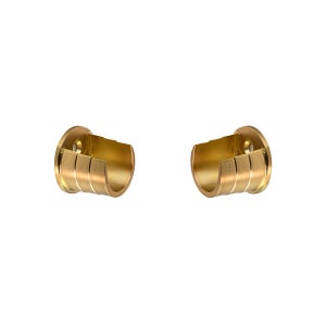 TANGWIN Bastoni per tende avvolgenti dorati, confezione da 2, oscuranti, resistenti, regolabili, per camera da letto, in metallo francese, per oscuramento industriale, facili da installare, oro