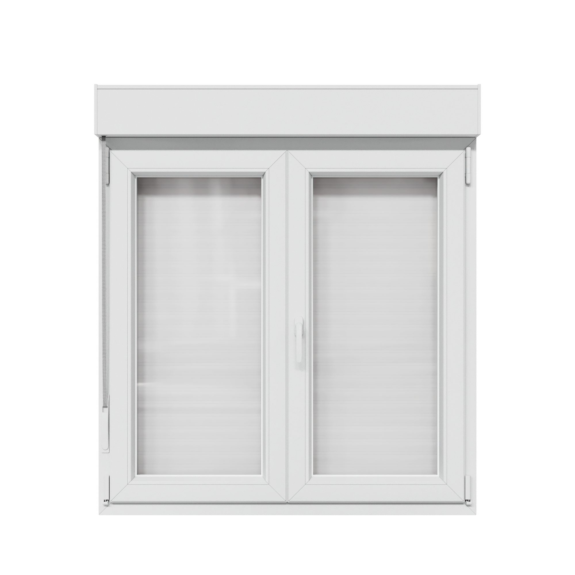 Ventana PVC blanca oscilobatiente con persiana de 120X135 cm - 4