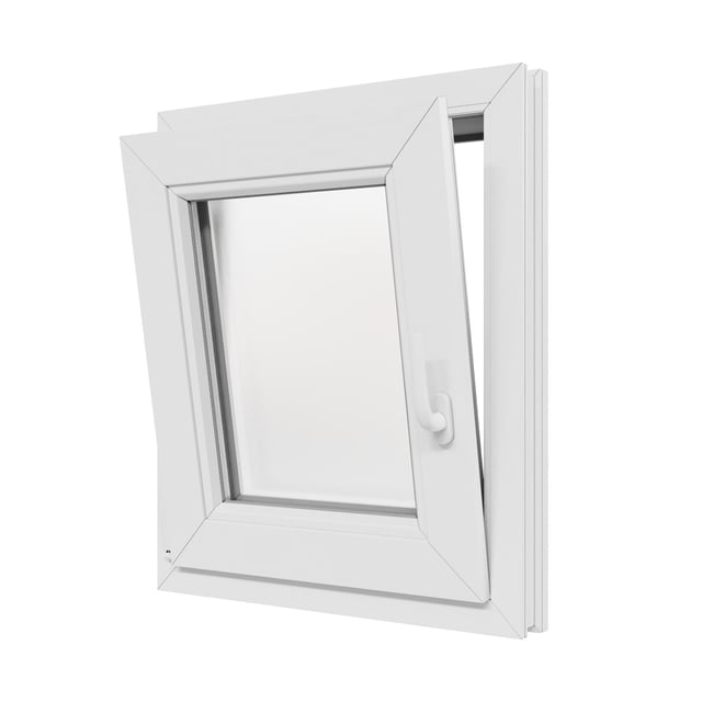 Ventana PVC blanca oscilobatiente 60X70 cm