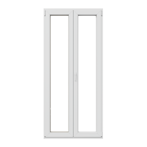 Finestra In PVC Bianco 100x60 Cm, Apertura A Sinistra, Vetro Camera 4+24+4 Mm, Profilo 4 Camere, Girevole