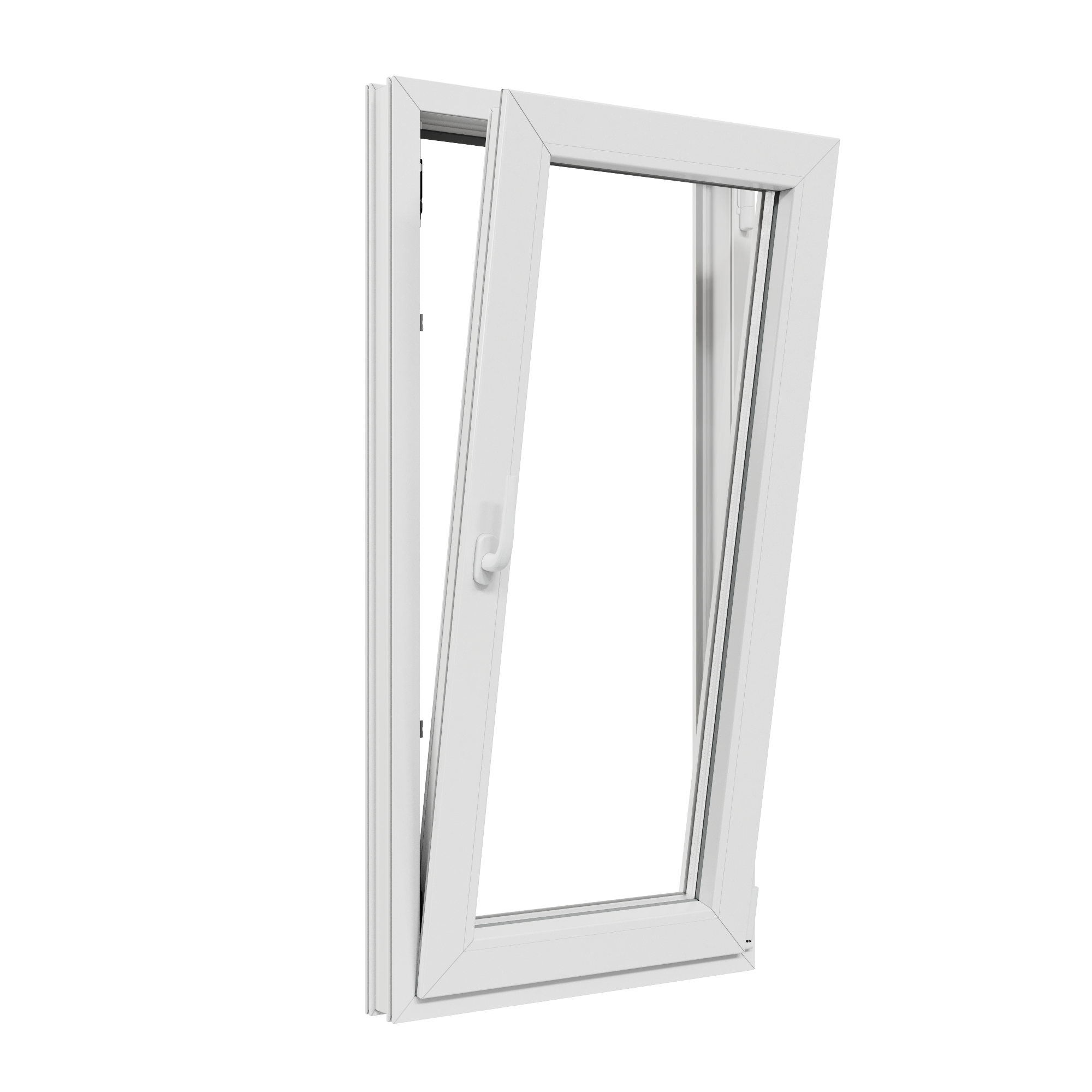 Finestra in PVC bianco L 60 x H 120 cm, 1 anta apertura a destra - 5