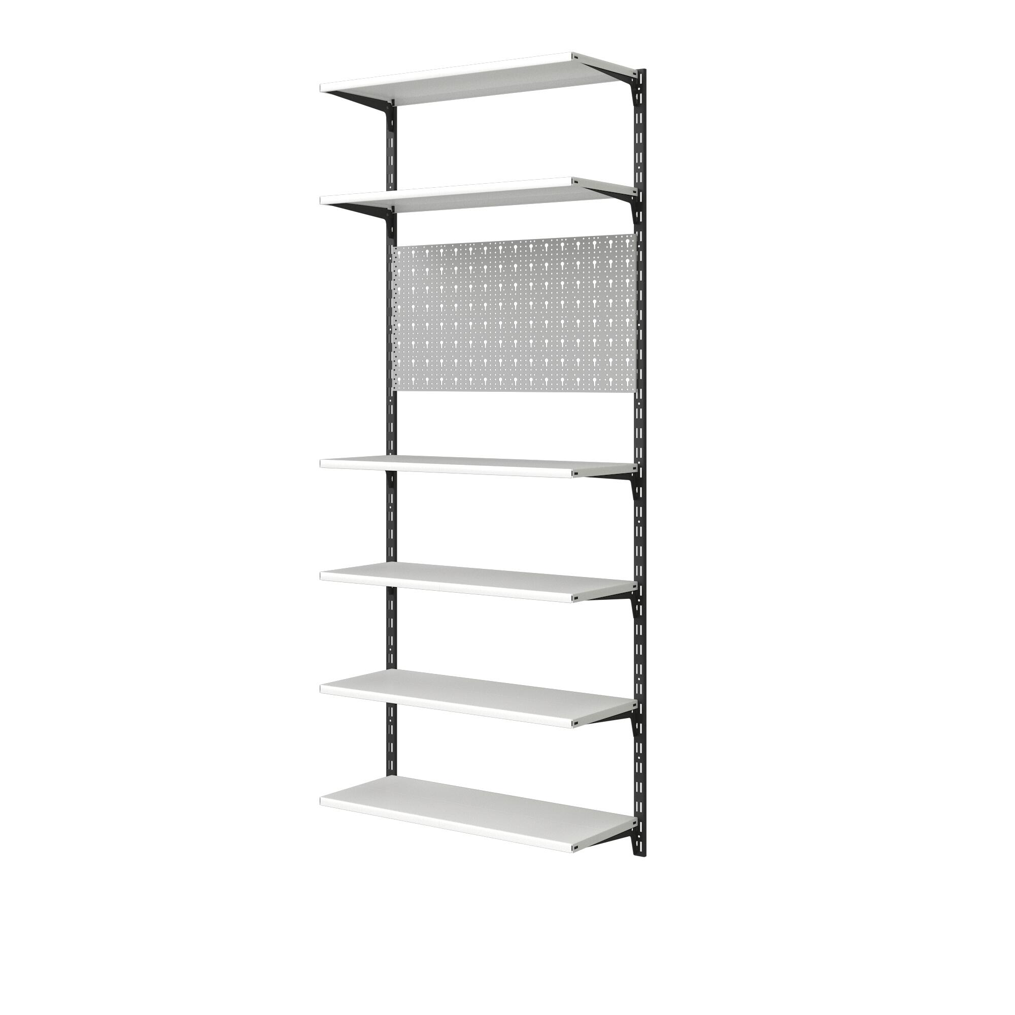 Crémaillère simple acier, H.200 cm entraxe 50 mm - 2