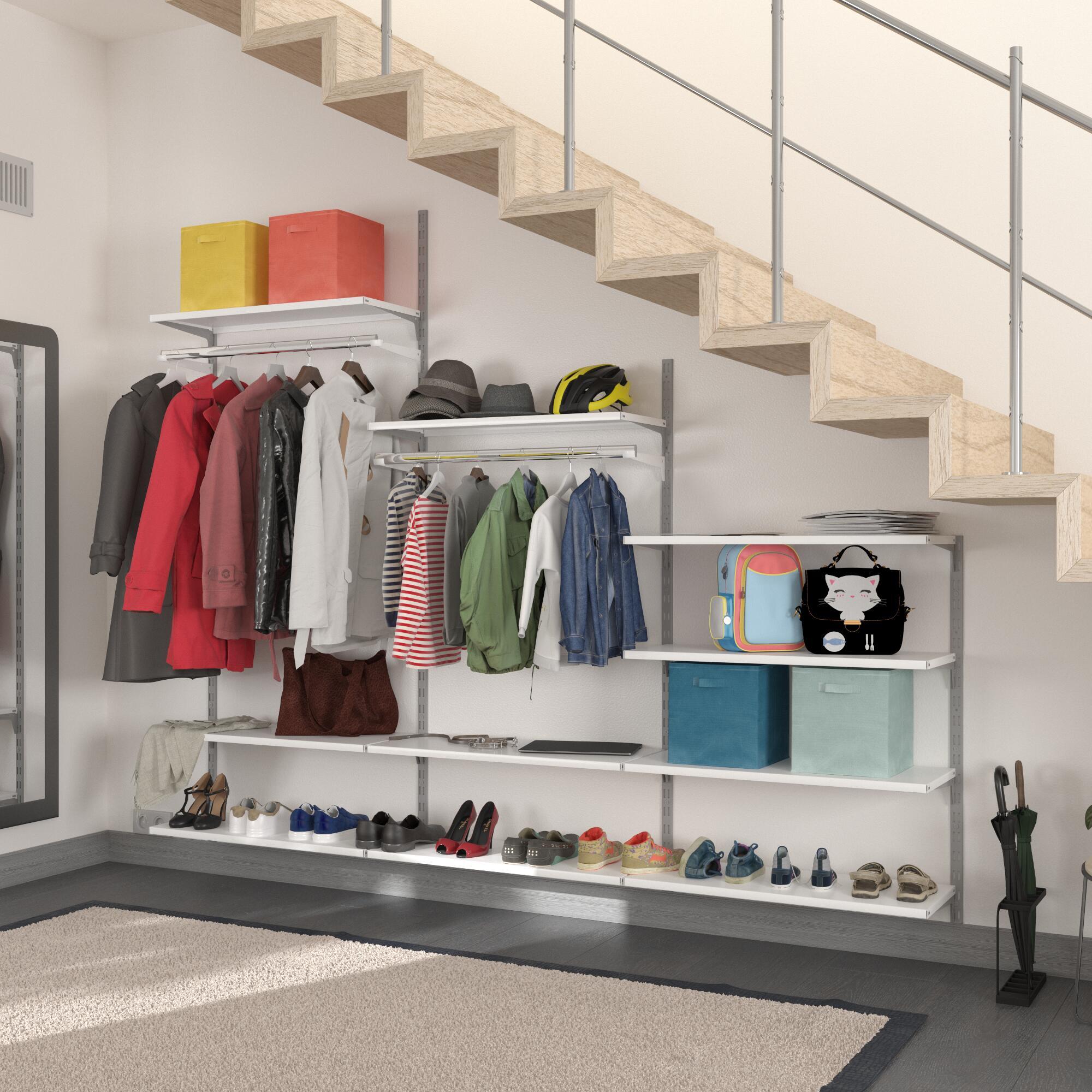 Support en acier pour barre de penderie l.27,5 x P.35.0 x Ep.2.5 cm - 7