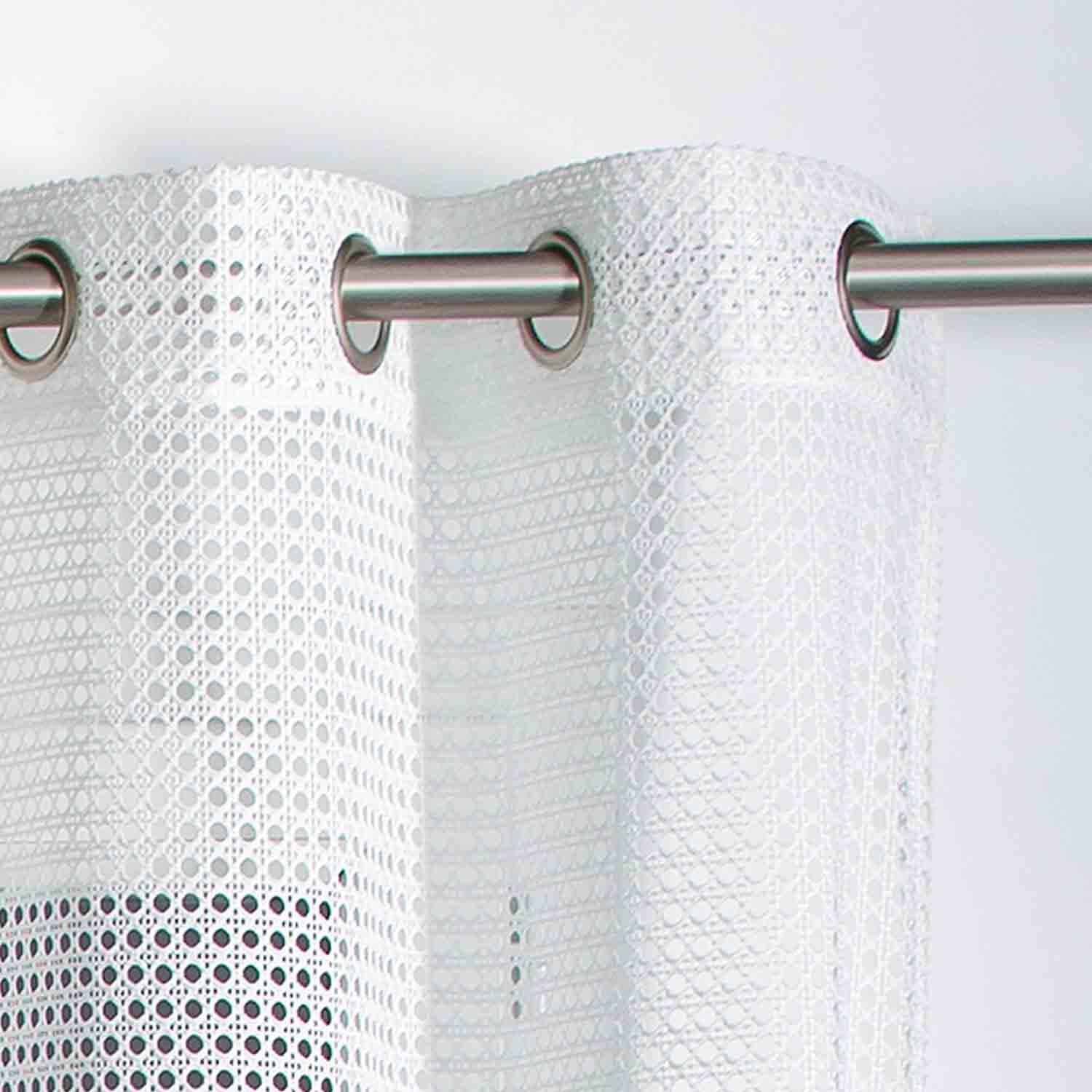 Voilage tamisant, Waska, blanc H.240 x l.140 cm - 4