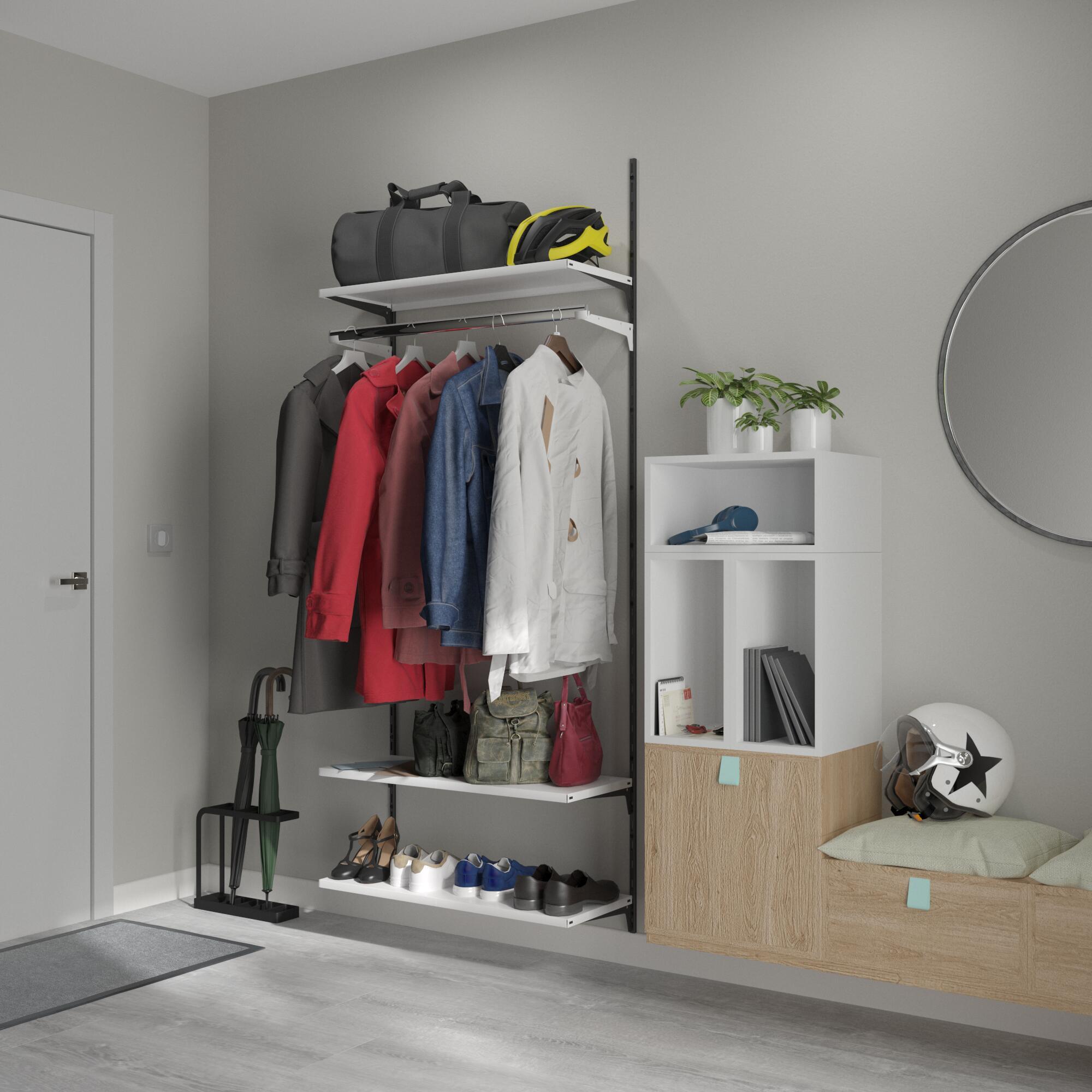 Crémaillère simple acier, H.200 cm entraxe 50 mm - 5