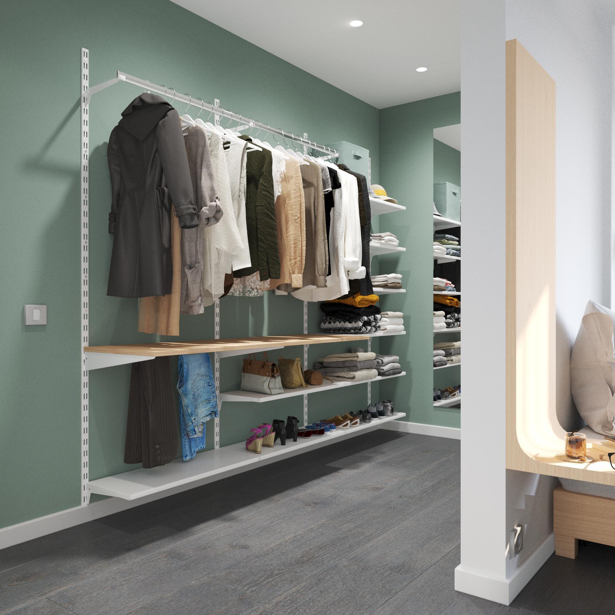 Crémaillère double acier, H.200 cm entraxe 50 mm - 14