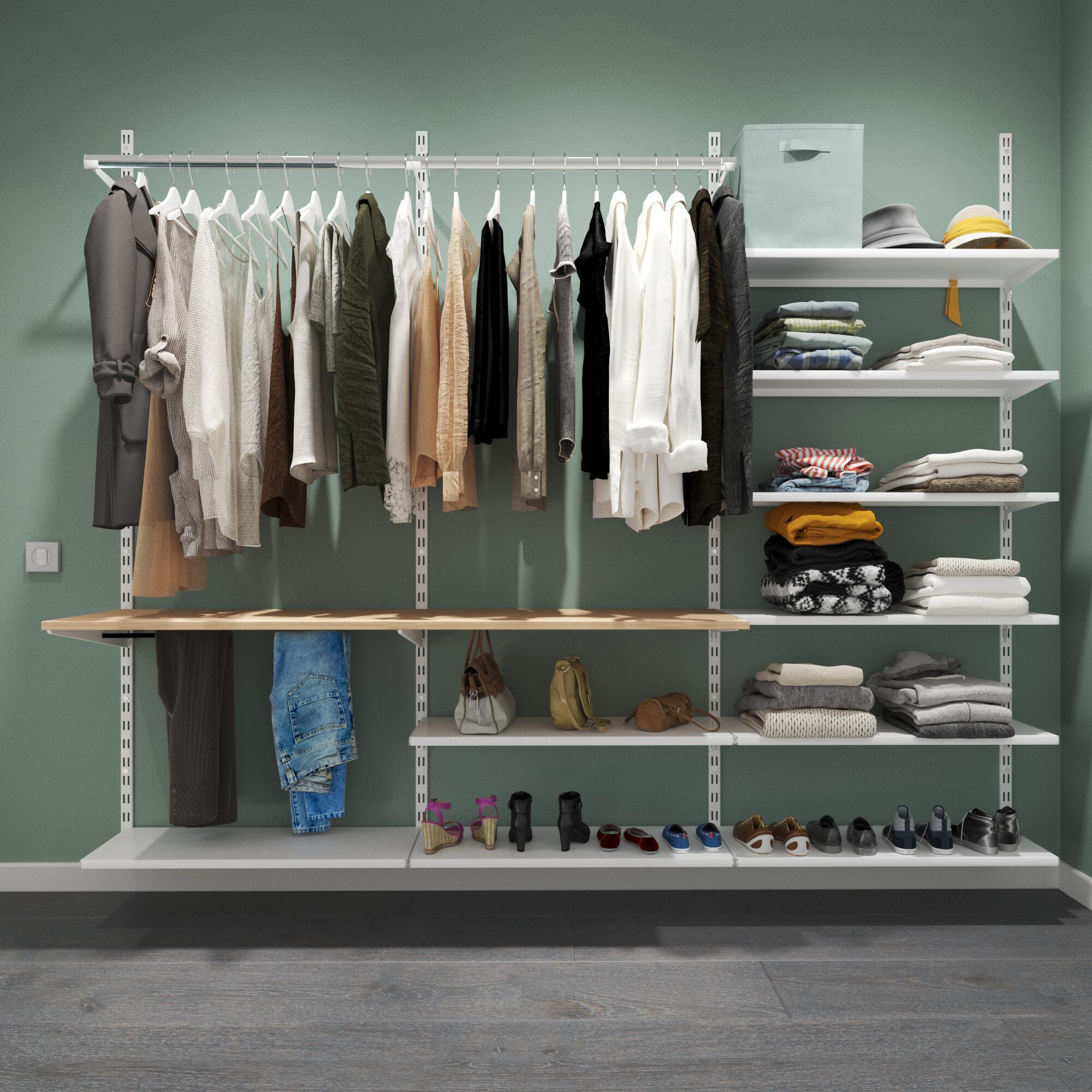 Crémaillère double acier, H.200 cm entraxe 50 mm - 12