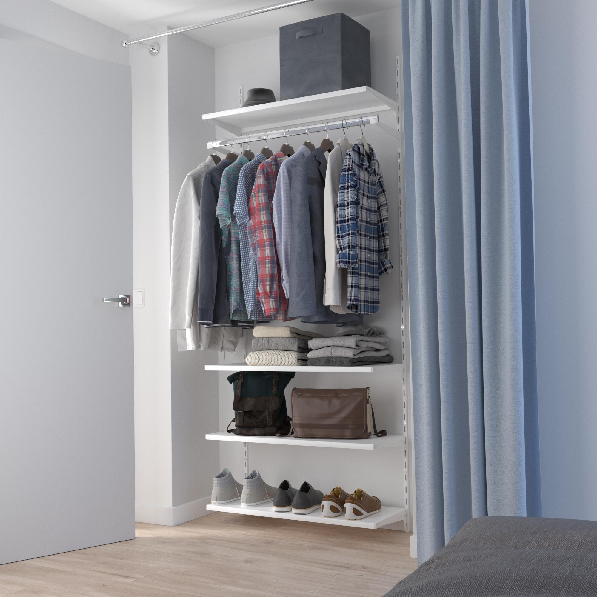 Crémaillère simple acier, H.200 cm entraxe 50 mm - 5