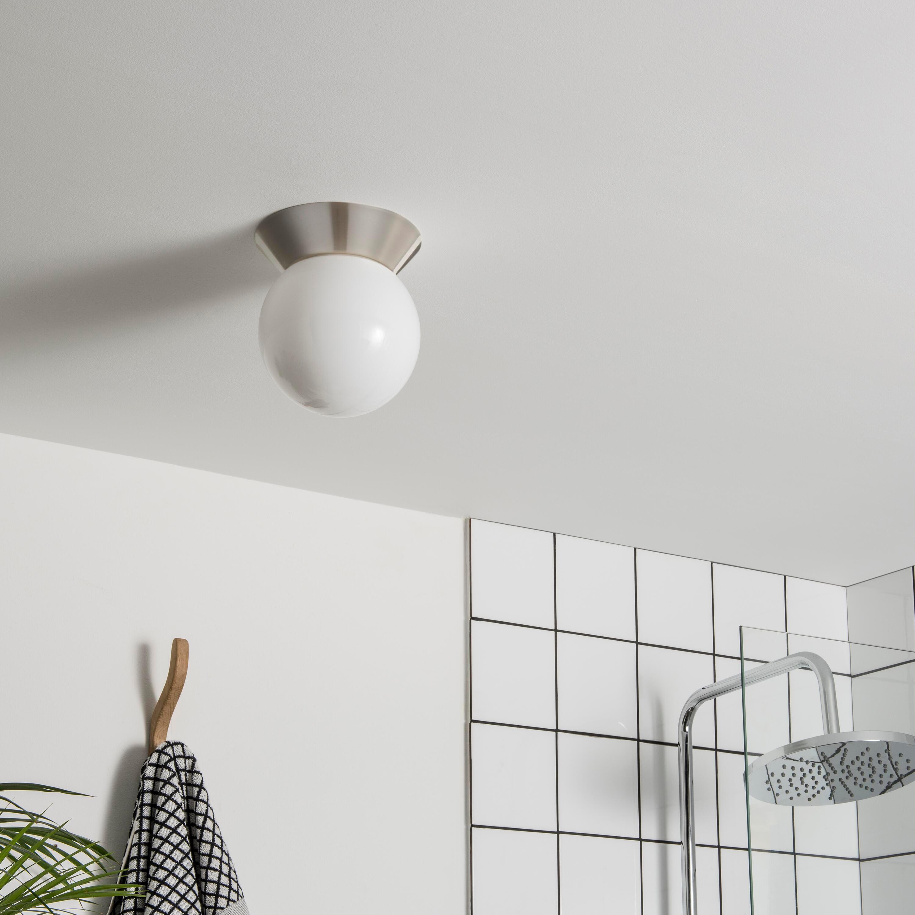 Plafonnier salle de bain Inti E27, D.16 cm, chrome Inspire - 2