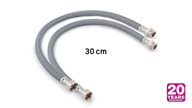 Lot de 2 flexibles mâle/femelle 12x17 (3/8