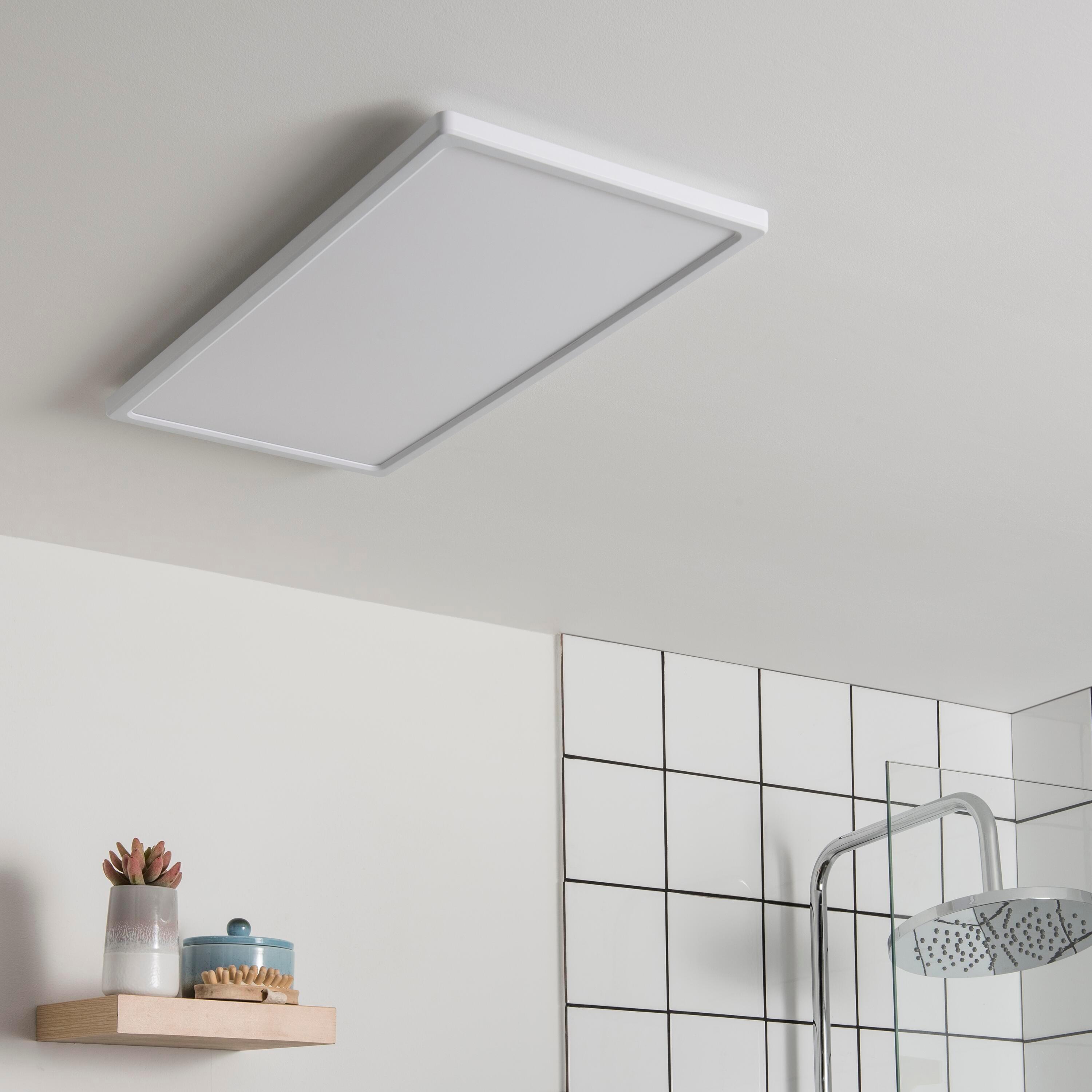 Panneau LED salle de bain Lano, 59.4 x 29.4cm, blanc neutre, blanc, Inspire - 2
