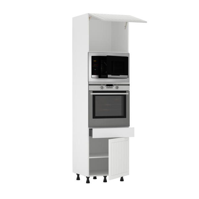 Colonne four de cuisine Toscane blanc 2 portes et 1 tiroir H215 x l60