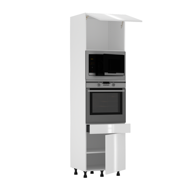 Colonne four de cuisine Sevilla blanc 2 portes et 1 tiroir H215 x l60