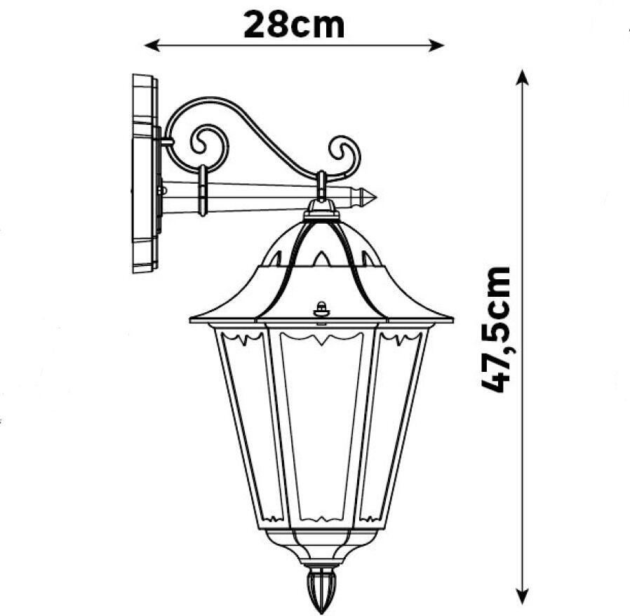 Applique descendante E27, acier / verre, noir, Monza, INSPIRE - 4