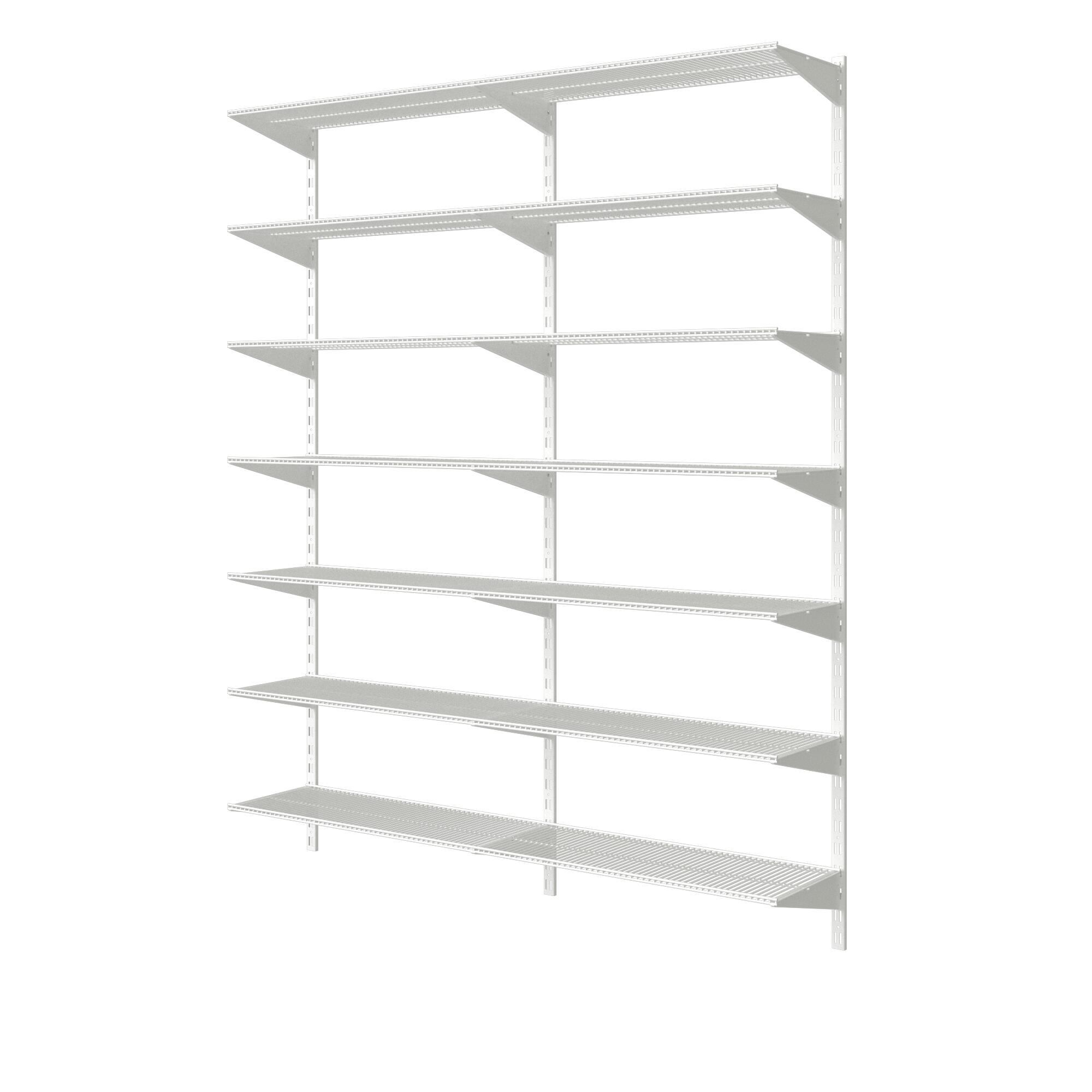 Cremagliera doppia Spaceo H 200 x L 0.25 cm, Sp 1.5 mm bianco - 36