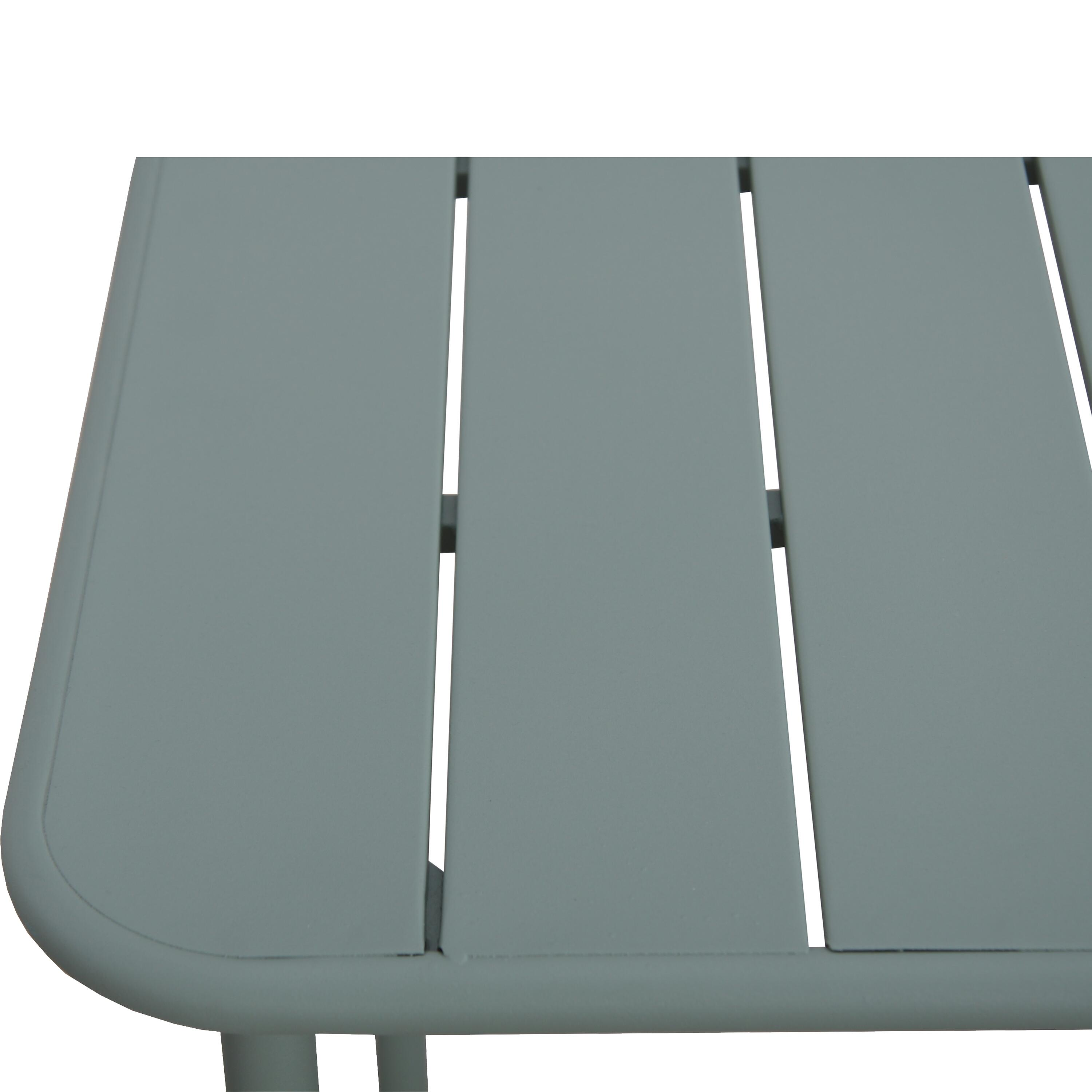 Table de jardin Café rectangulaire en acier vert agave 4 personnes - 9