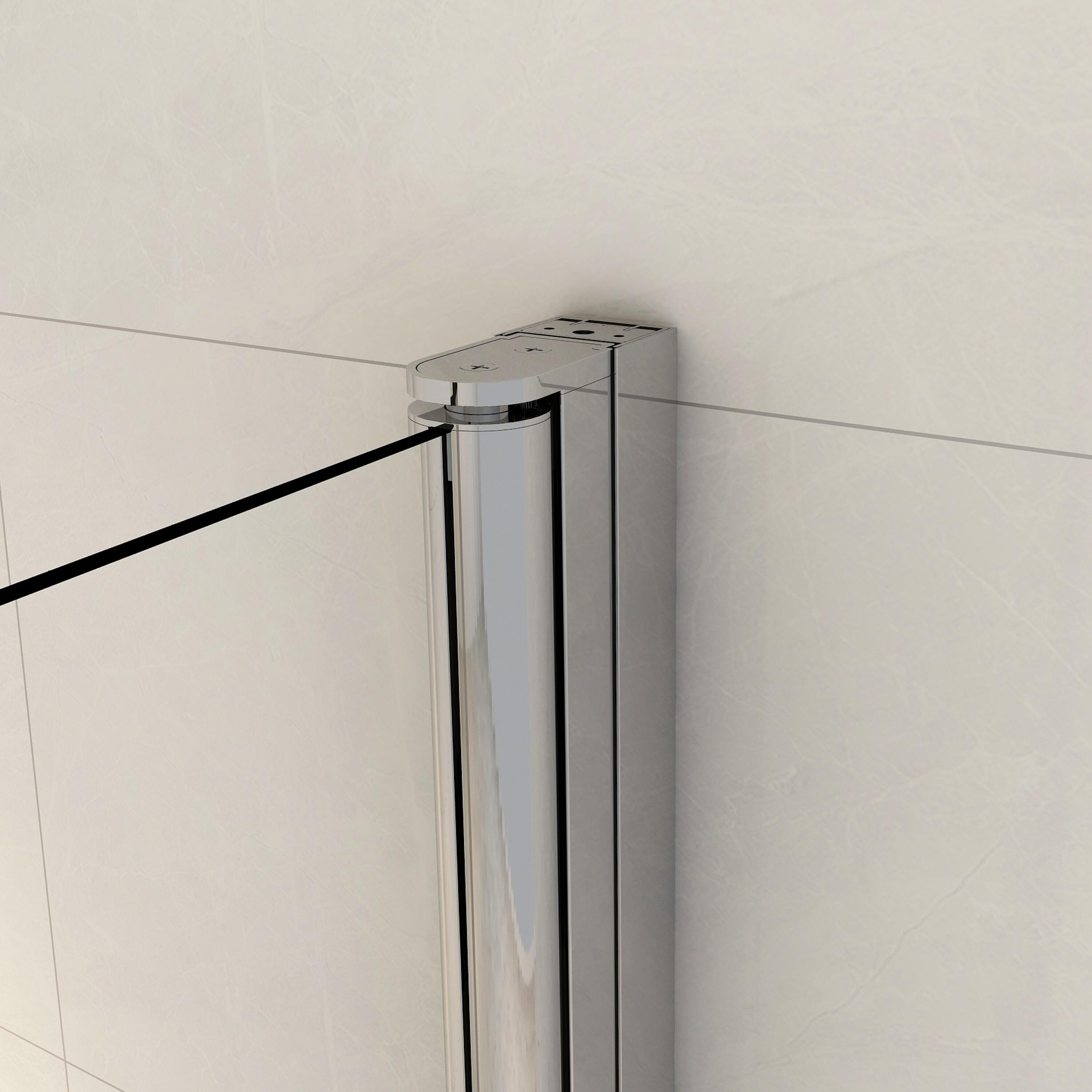 Pare-baignoire pivotant relevable transparent, H.140 x l.107 cm Easy - 5