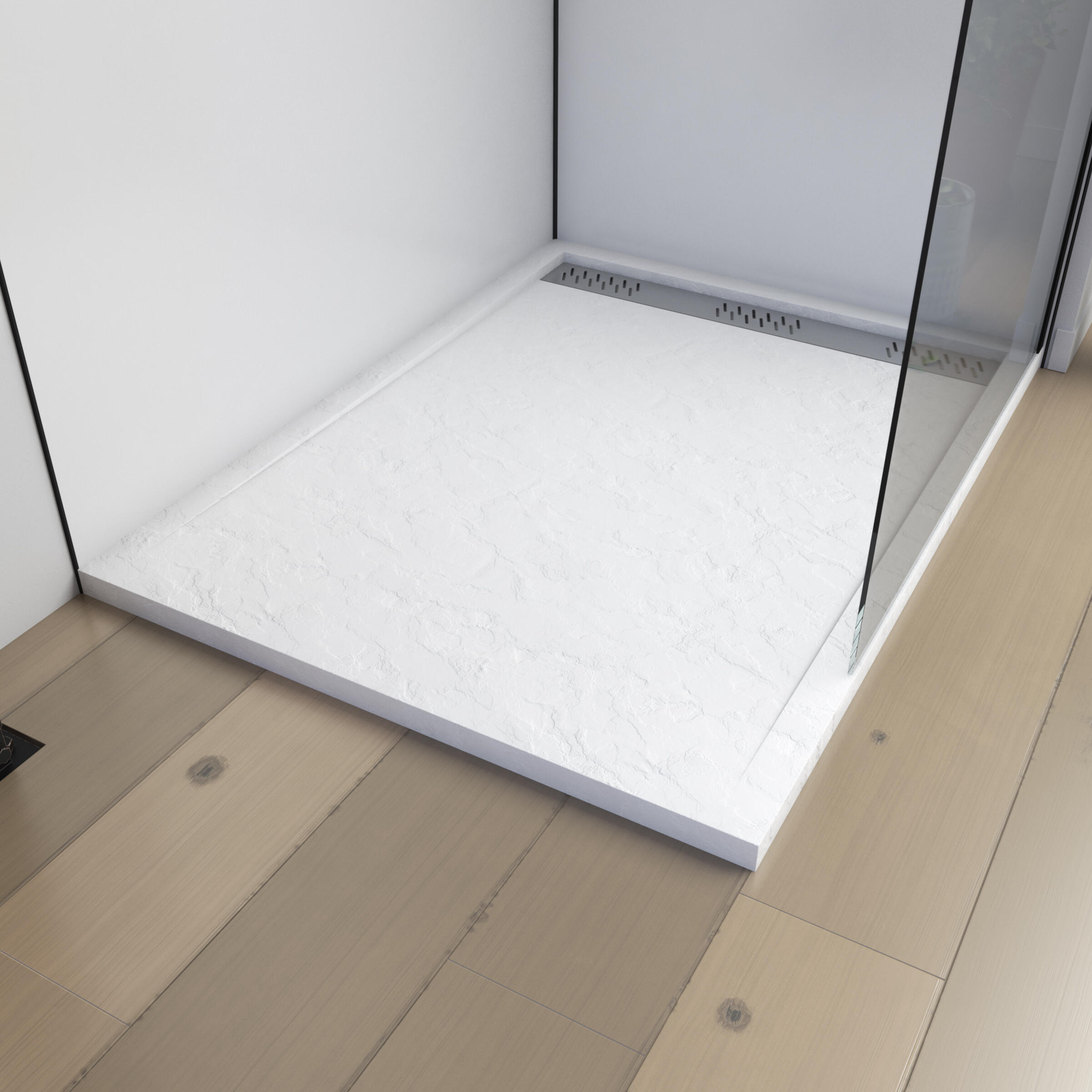 Receveur 90 x 90 VILLEROY ET BOCH Planeo acrylique carré nature anthracite