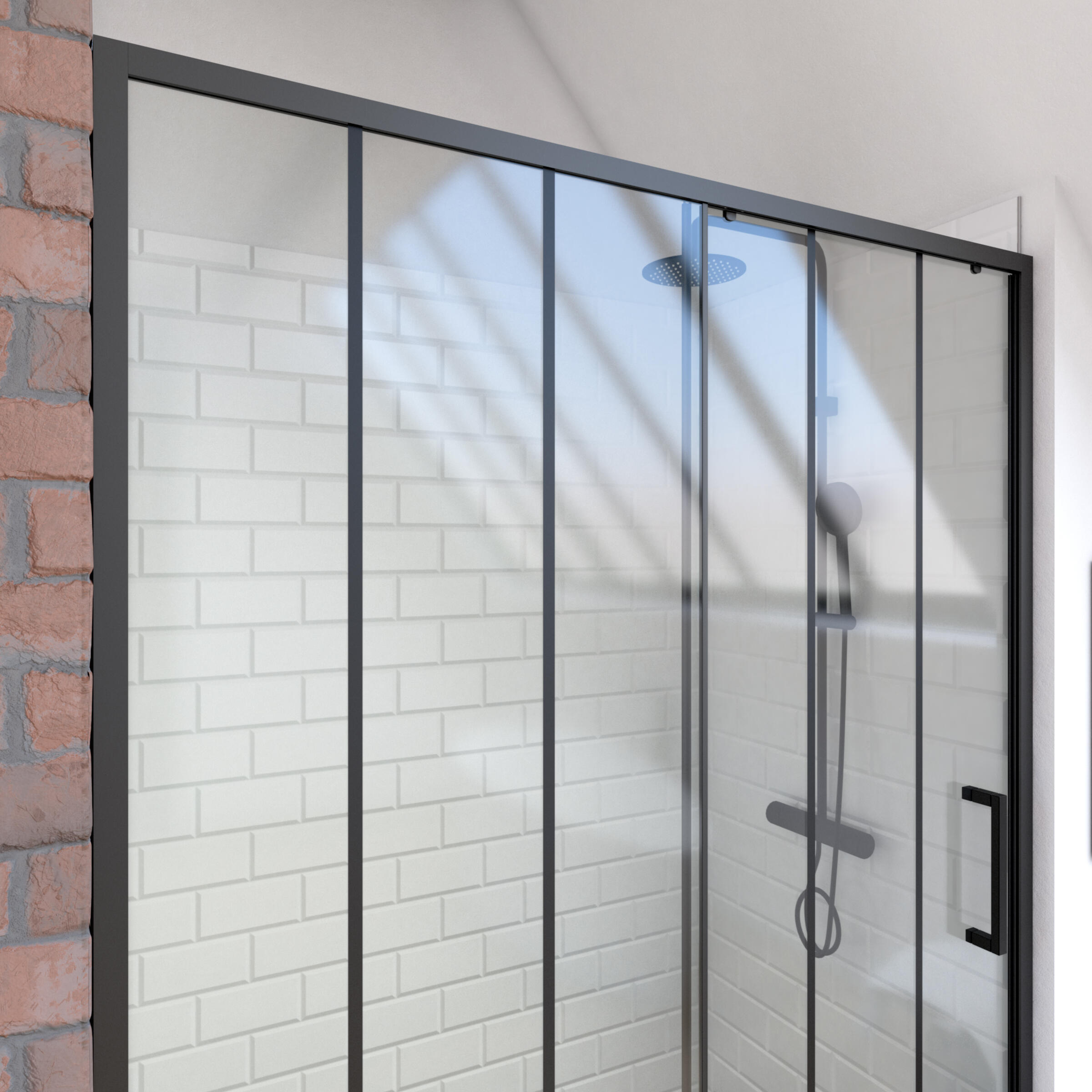 Paroi de douche coulissante verre sans finition / transparent 120 cm, Bridge - 3