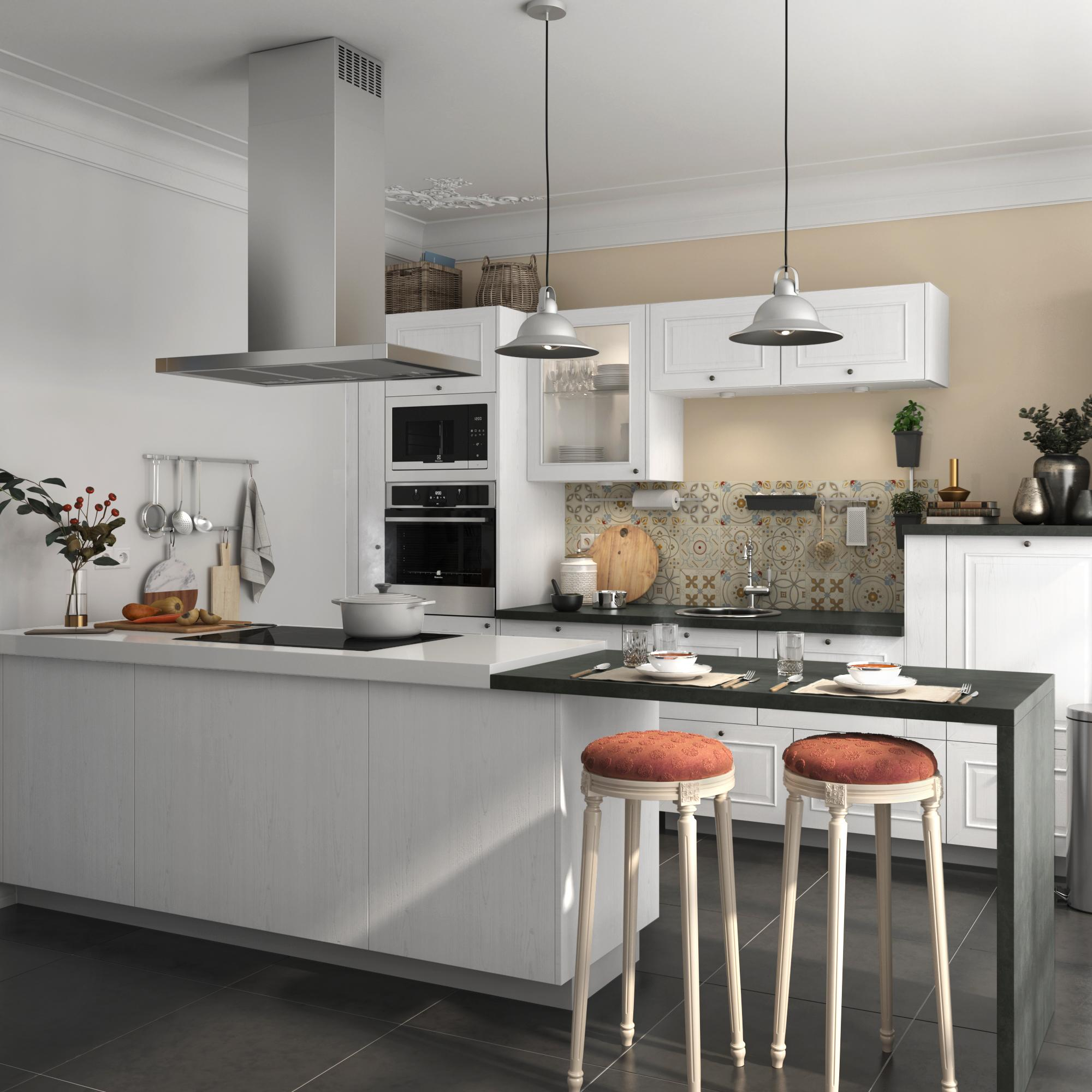 Piano cucina in truciolare rivestito in laminato cpl grigio antracite Antracite L 246 x P 63.5 cm, spessore 3.8 cm - 4