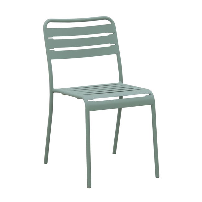 Chaise Empilable Café en Acier Vert Agave