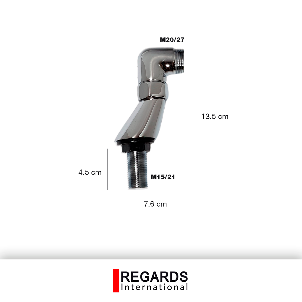 Lot de 2 colonnettes reglables, mâle / mâle 15 x 21/20 x 27 mm - 4