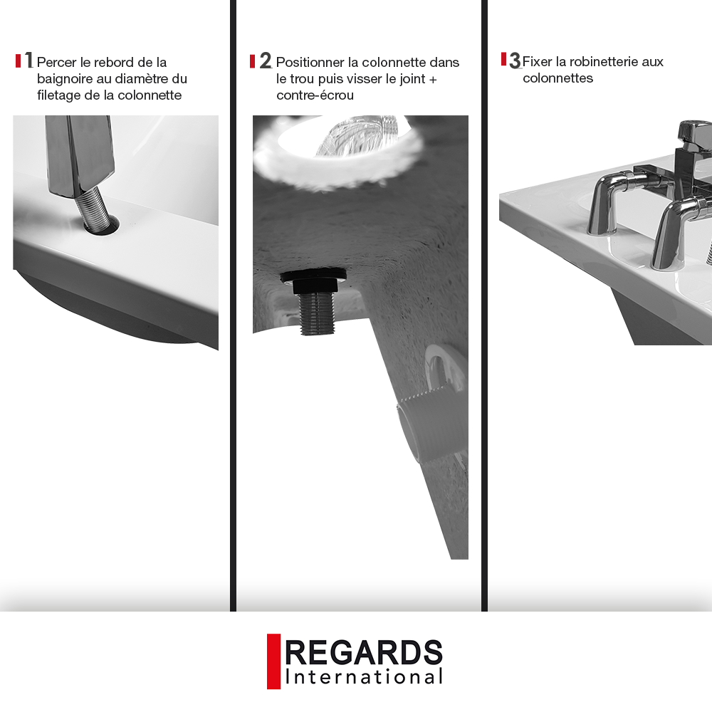 Lot de 2 colonnettes filtres, mâle / mâle 15 x 21/20 x 27 mm - 5