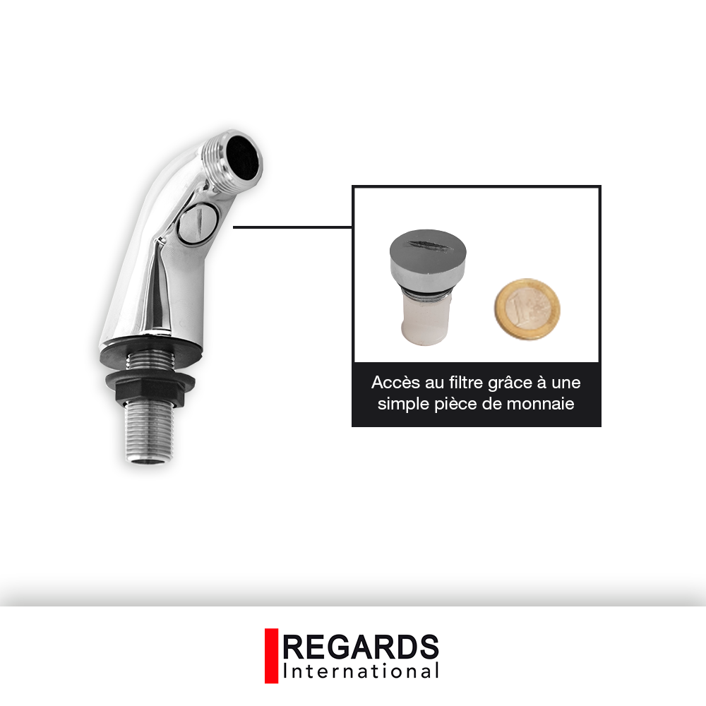 Lot de 2 colonnettes filtres, mâle / mâle 15 x 21/20 x 27 mm - 4