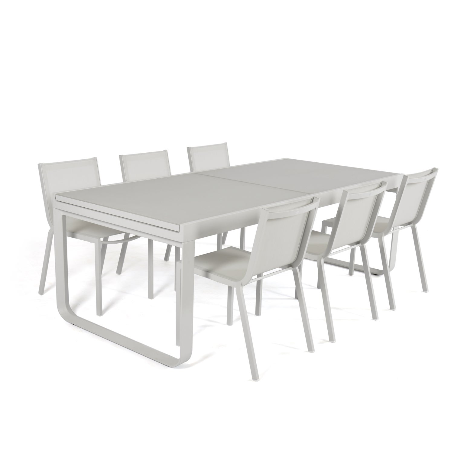 Table de jardin de repas ARCANE Paradise rect gris clair 10/12 personnes - 6